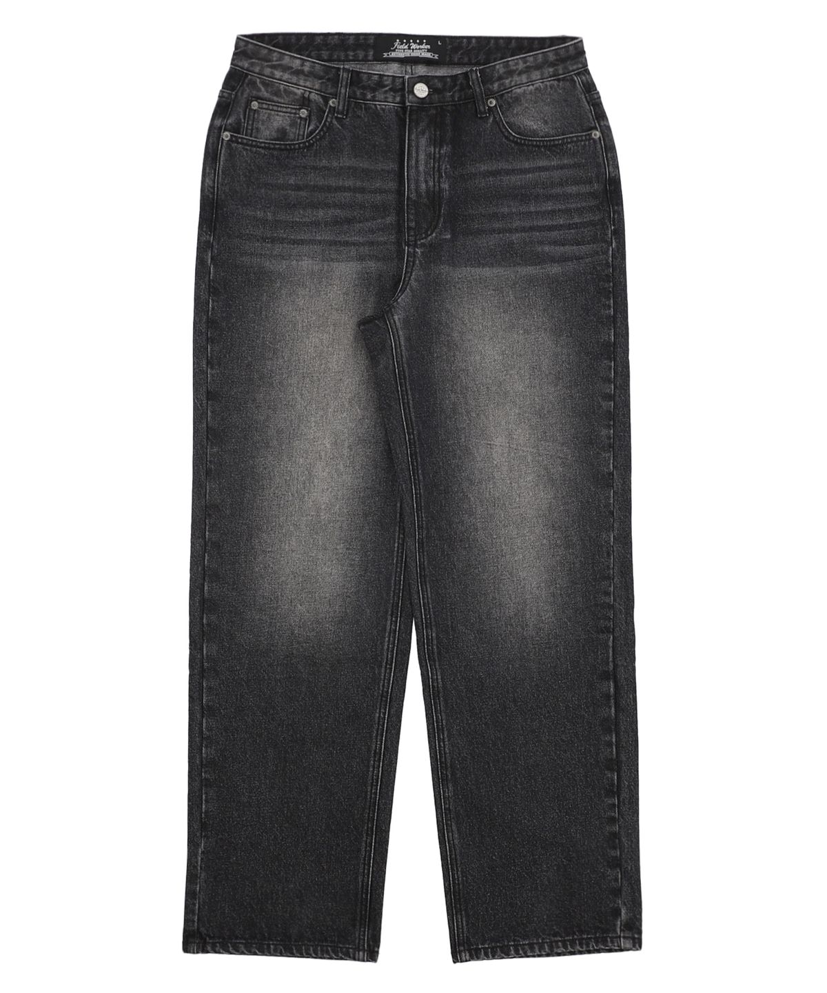 필드워커(FIELDWORKER) CAT BRUSH SEMI WIDE WARM DENIM [BLACK]