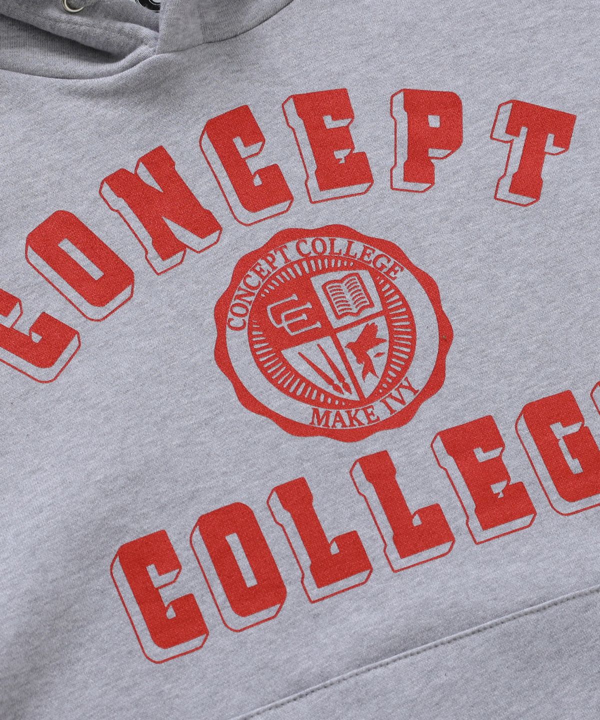 컨셉트컬리지(CONCEPTCOLLEGE) 클래식 빅로고 그레이 후디 / 후드티 [남녀공용]