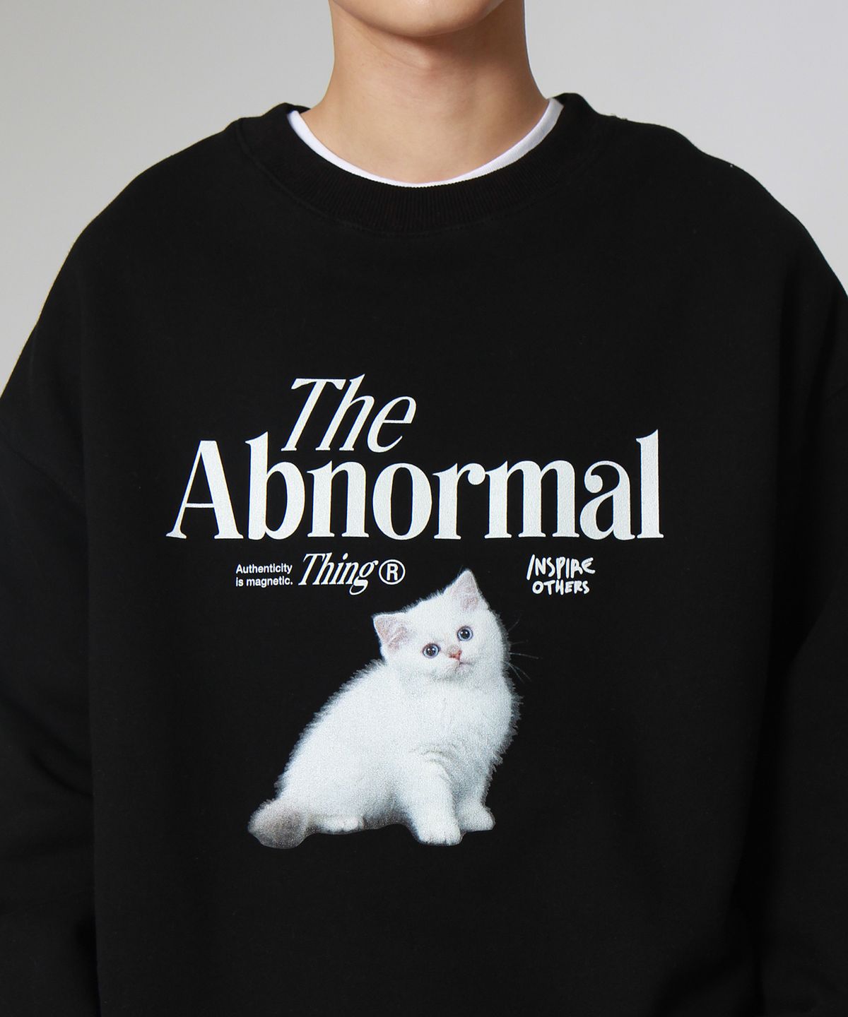 앱놀머씽(ABNORMALTHING) AWESOME23 CREWNECK (BLACK)
