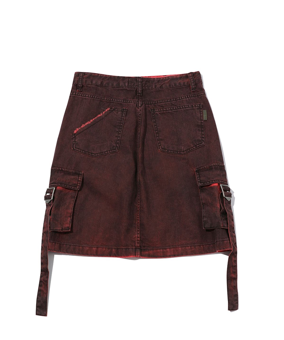 메인부스(MAINBOOTH) Wild Cargo Denim Skirt(VINTAGE RED)