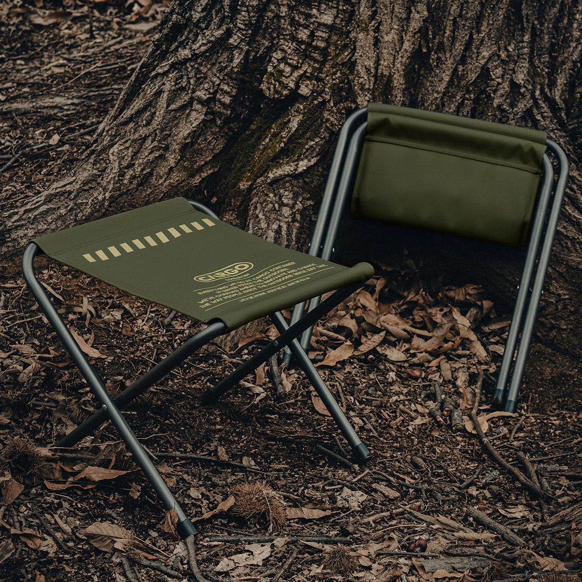 카고 컨테이너(CARGO CONTAINER) 코지 폴딩체어 M 2ea + 와이드 BBQ 체어 2ea(카키,베이지,블랙,그레이)