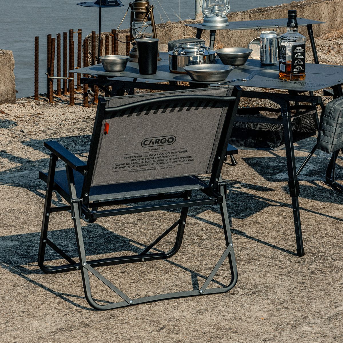 카고 컨테이너(CARGO CONTAINER) 코지 폴딩체어 M 2ea + 와이드 BBQ 체어 2ea(카키,베이지,블랙,그레이)