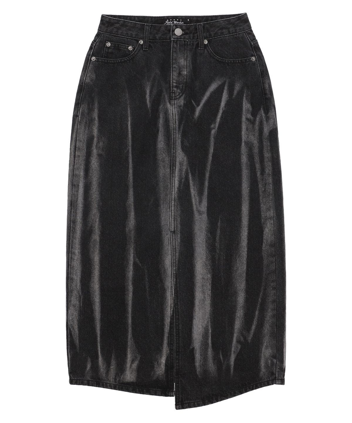 필드워커(FIELDWORKER) POINT BRUSH LONG SKIRT [BLACK]