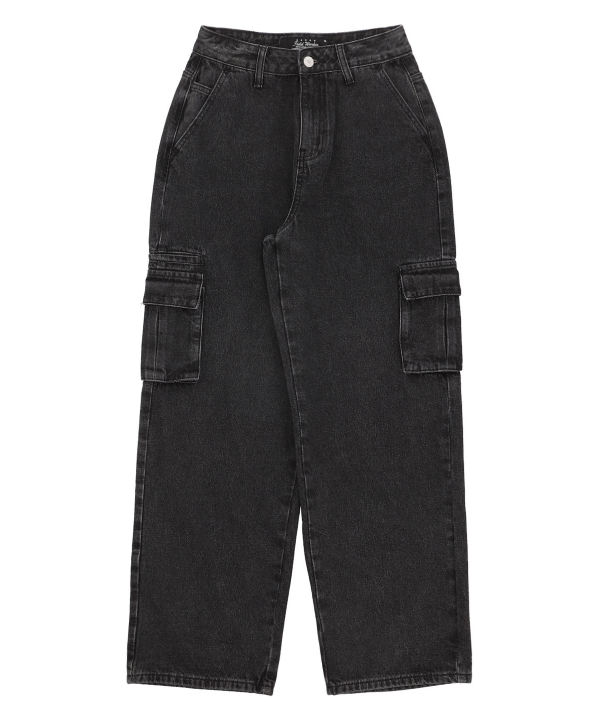 필드워커(FIELDWORKER) TINT WSHD CARGO WIDE DENIM [BLACK]