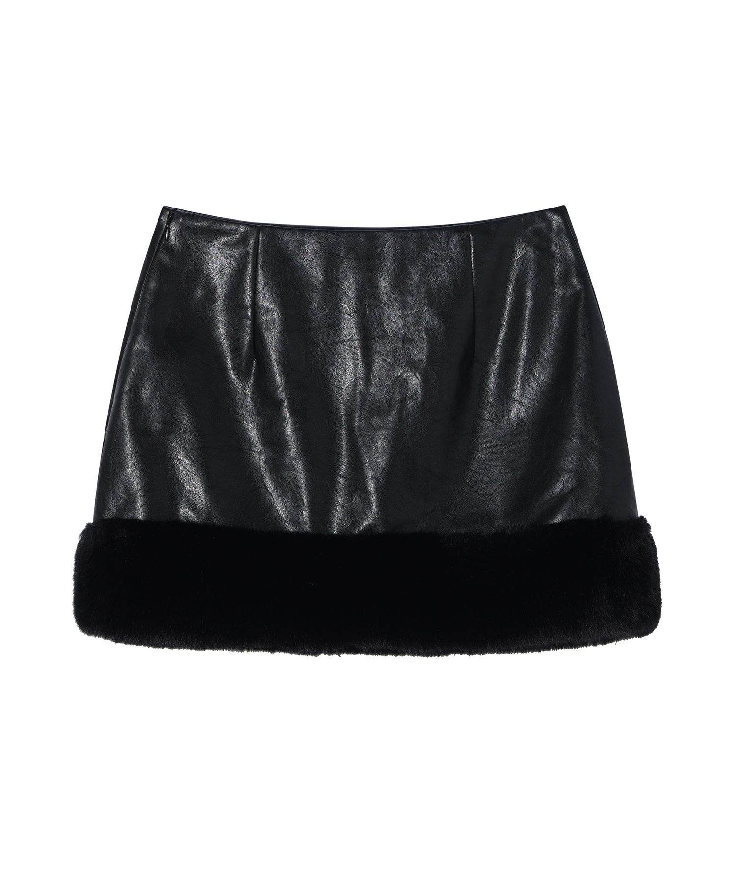 ミニスカート YOUHEE FUR TRIMMING LEATHER MINI SKIRT BLACK MUSINSA公式 | YOUHEE FUR TRIMMING LEATHER MINI SKIRT BLACK
