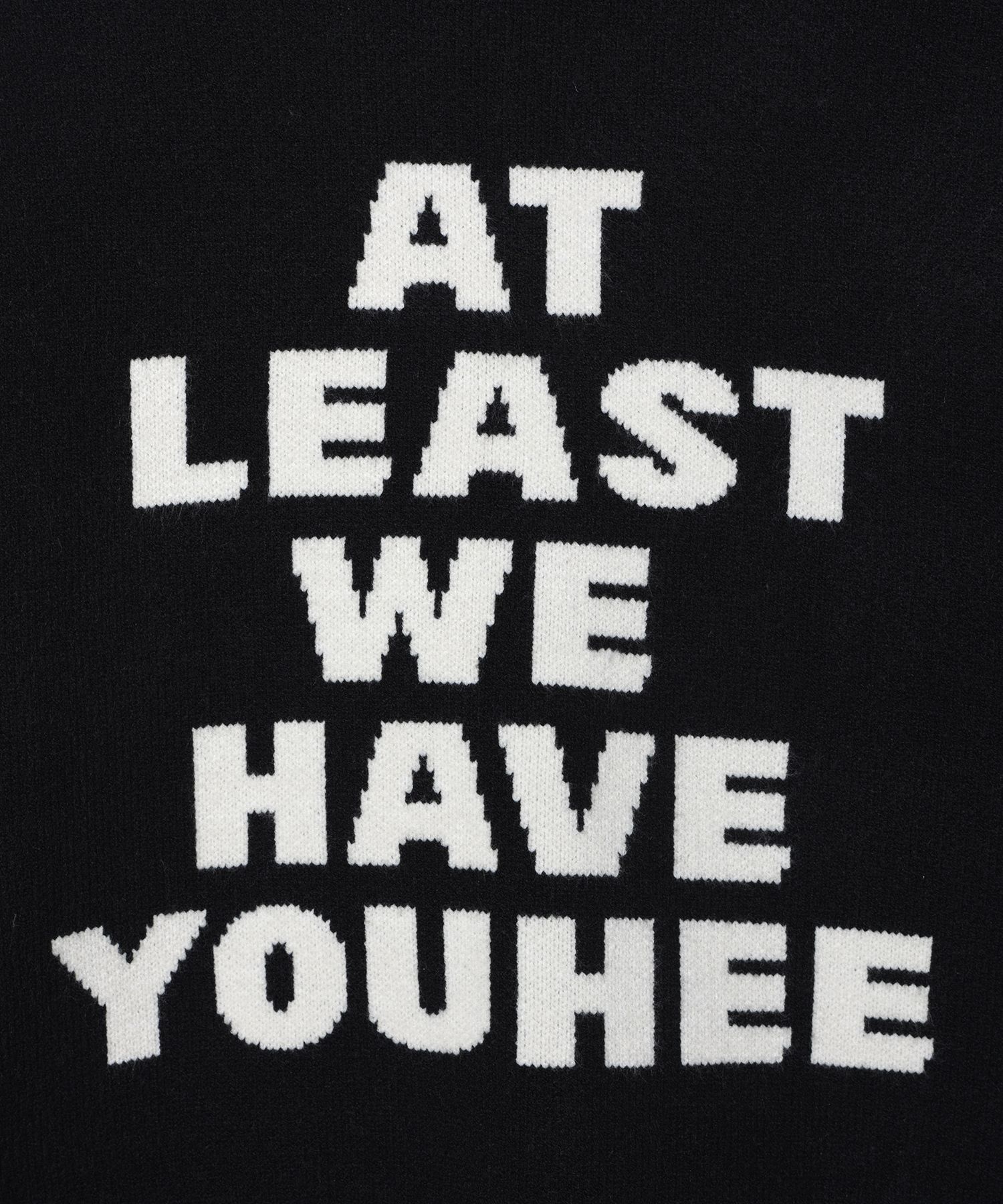 MUSINSA | YOUHEE YOUHEE LETTERING PULLOVER KNIT BLACK
