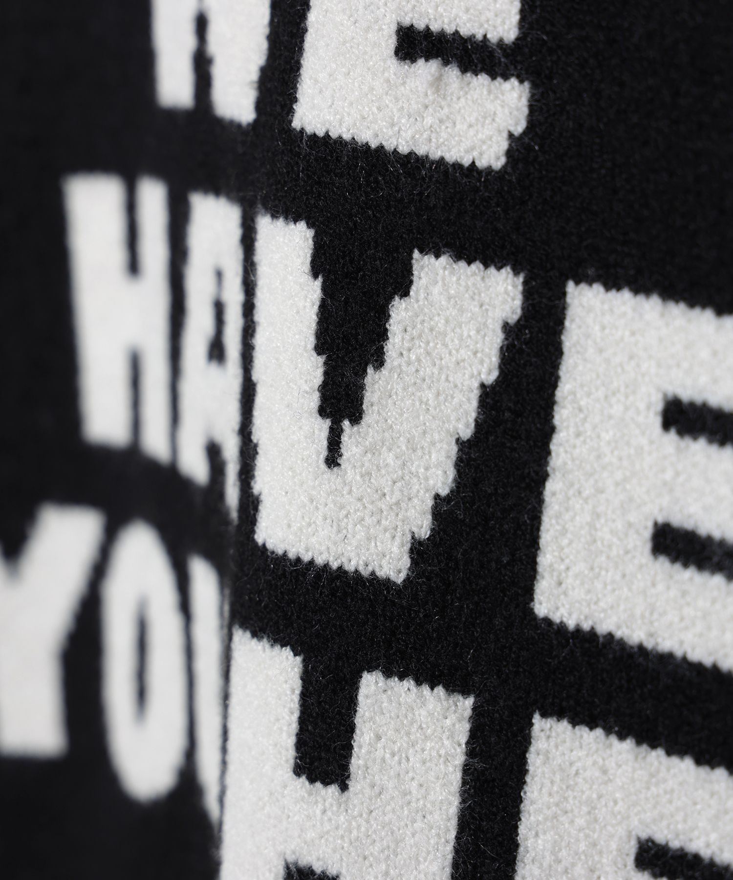 MUSINSA | YOUHEE YOUHEE LETTERING PULLOVER KNIT BLACK