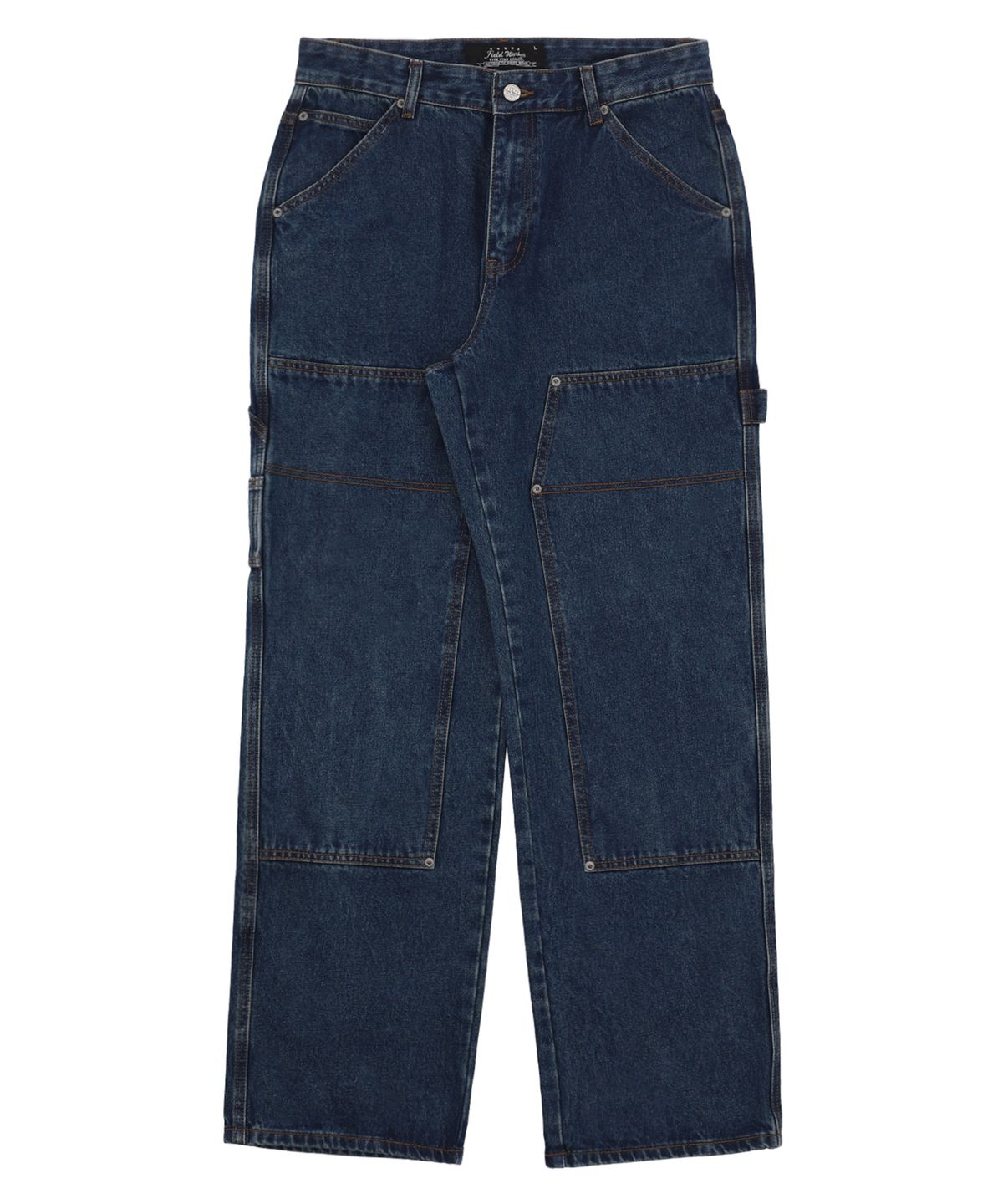 필드워커(FIELDWORKER) DOUBLE KNEE CARPENTERS WIDE DENIM [BLUE]