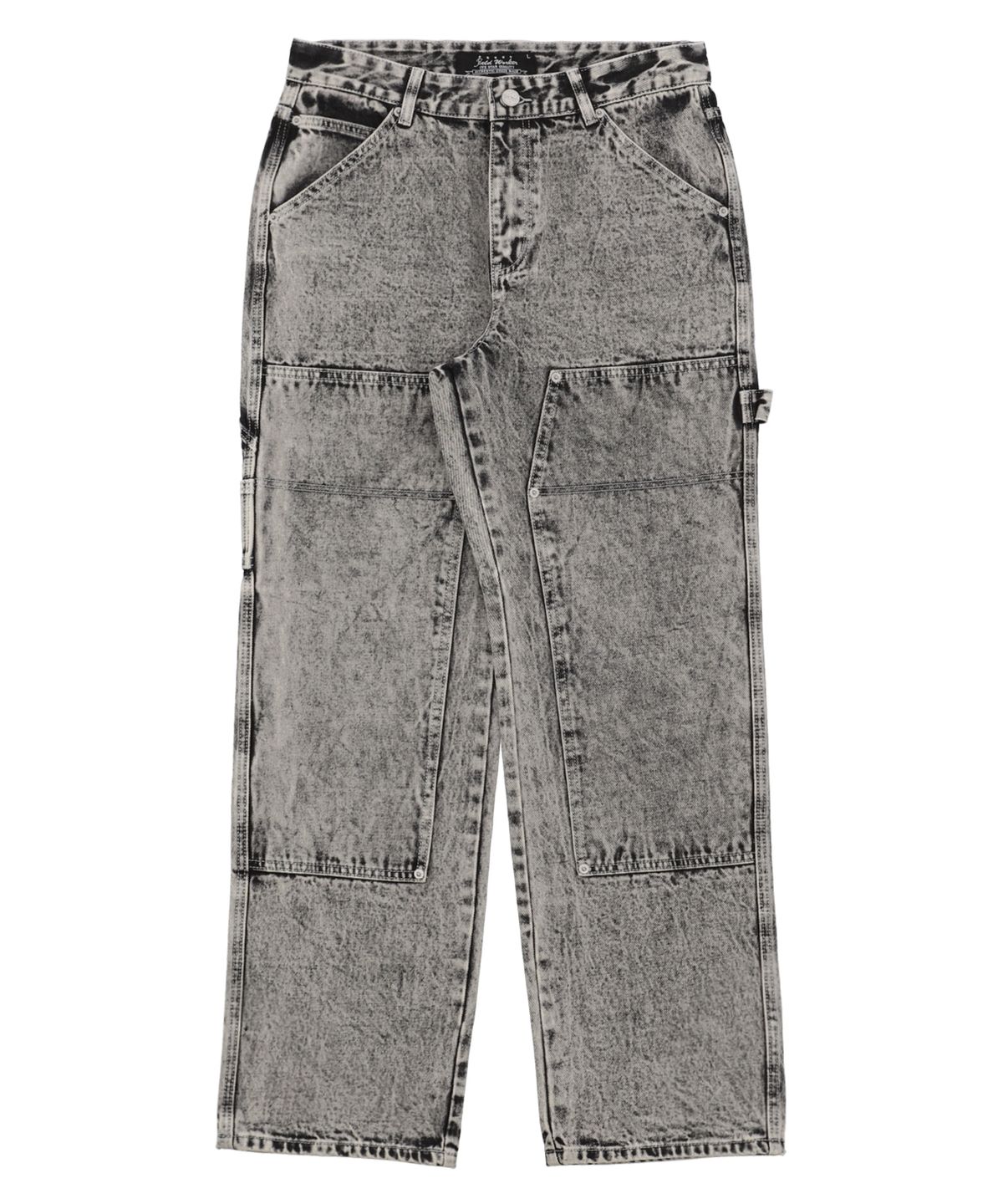 필드워커(FIELDWORKER) DOUBLE KNEE CARPENTERS WIDE DENIM [BLACK]
