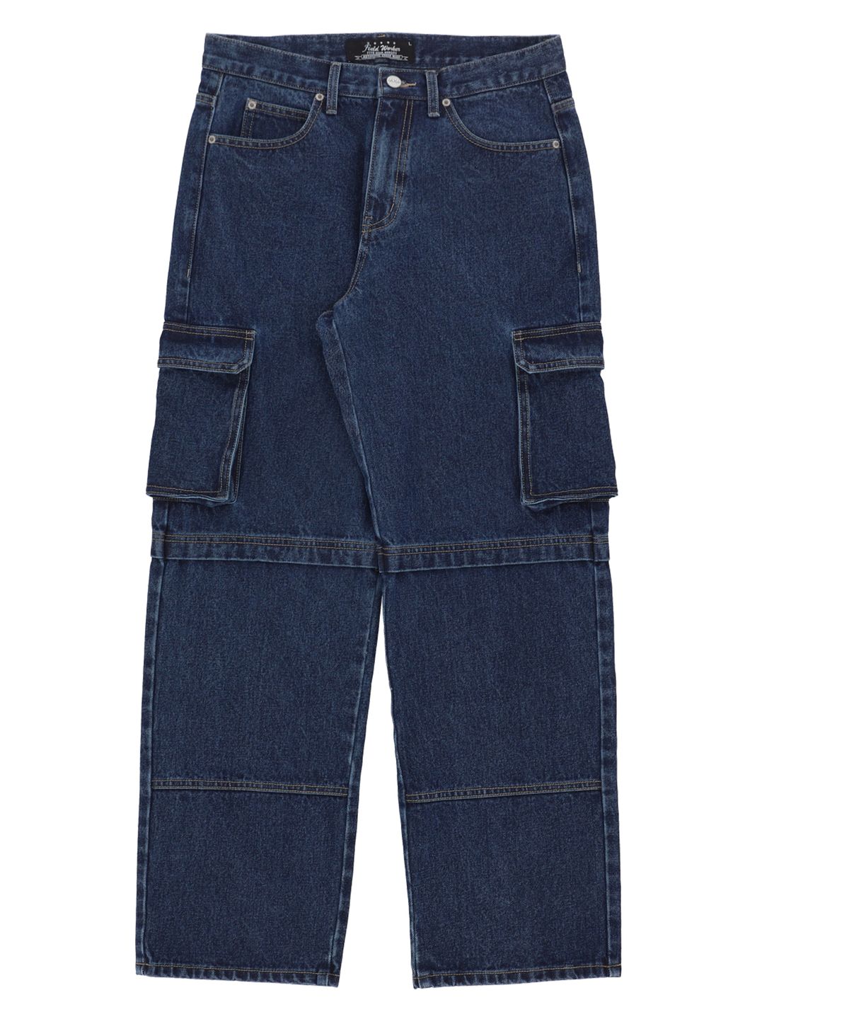 필드워커(FIELDWORKER) CARGO POCKET WIDE DENIM [BLUE]