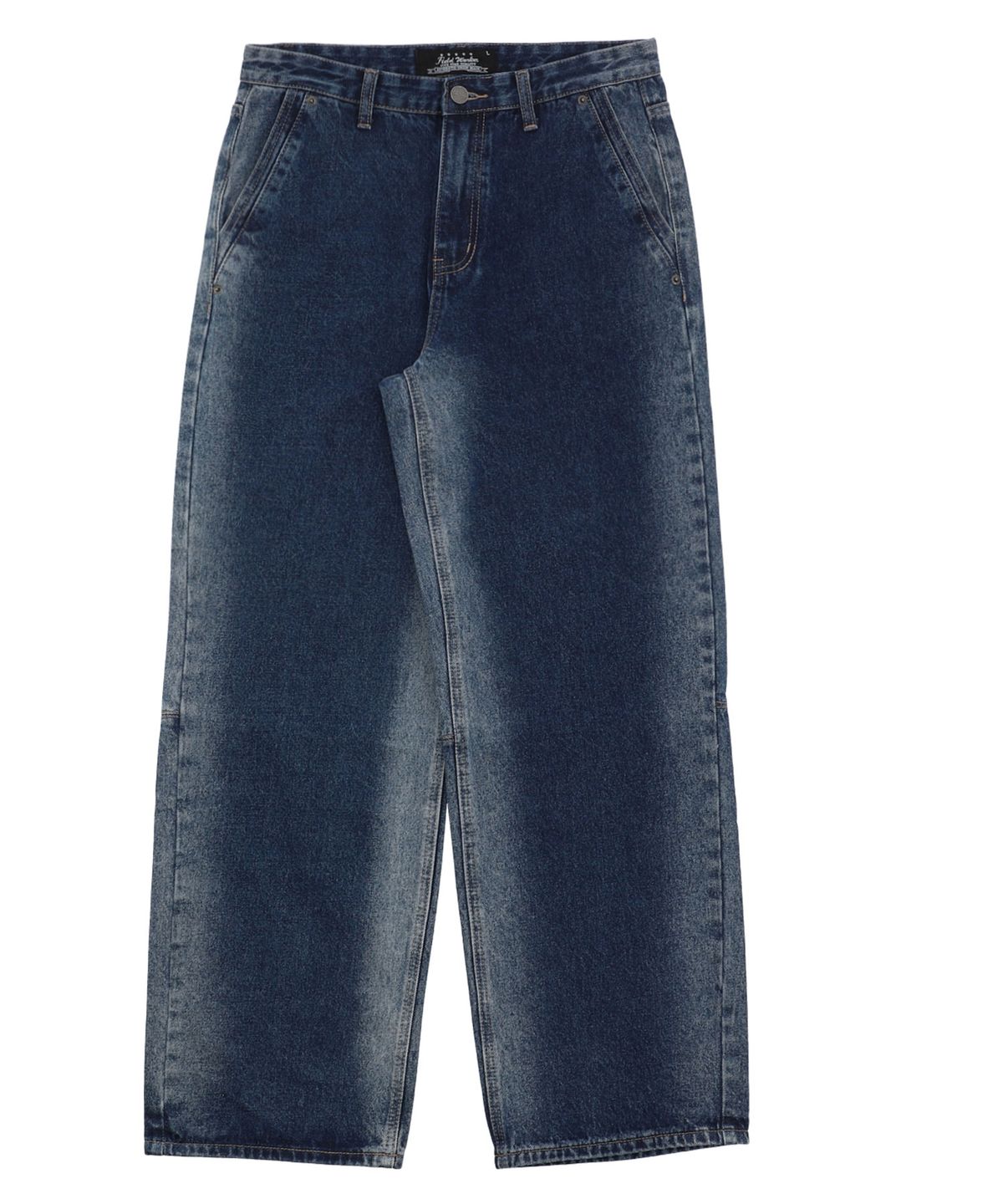 필드워커(FIELDWORKER) SIDE BRUSH SUPER WIDE DENIM [BLUE]