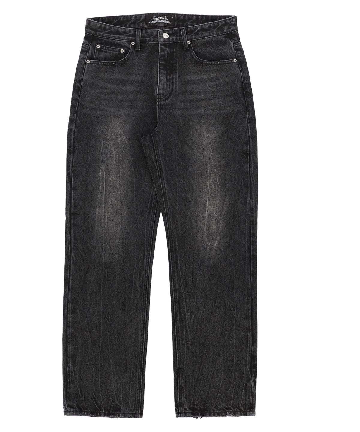 필드워커(FIELDWORKER) SIWA WASHING SEMI WIDE DENIM [BLACK]