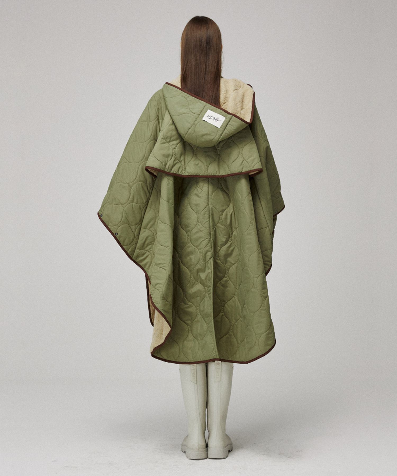 MUSINSA | MMAM Quilting cape hooded coat