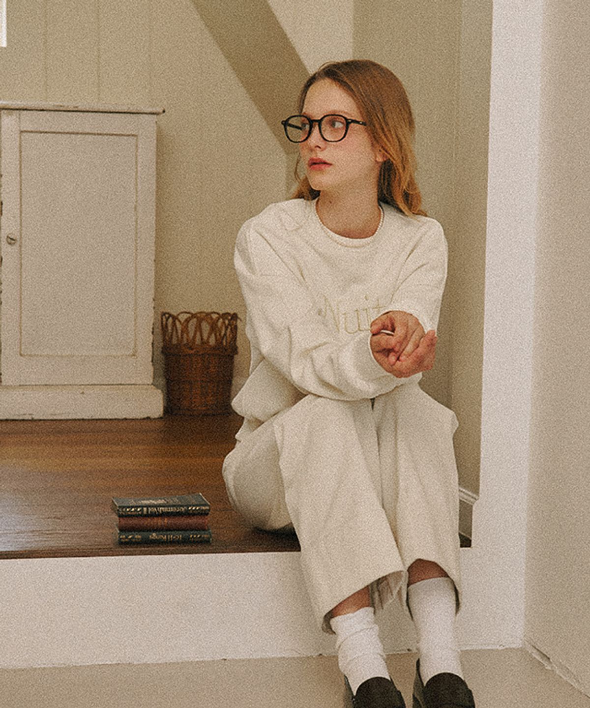 론론(RONRON) NUIT D ETE SWEATSHIRT CREAM