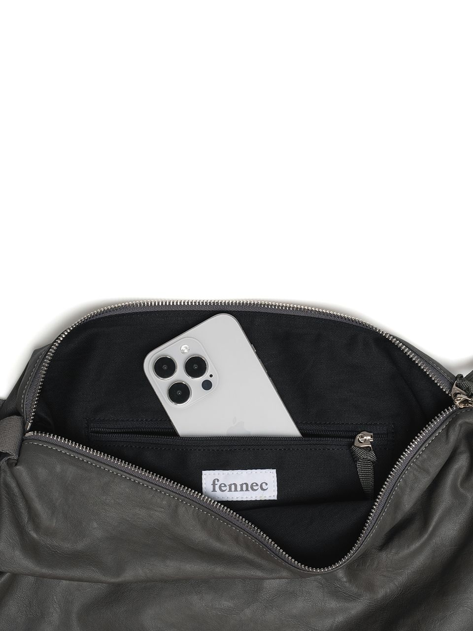 [FENNEC]★LEATHER HOBO BAG LEATHER HOBO BAG - BLACK - Fennec