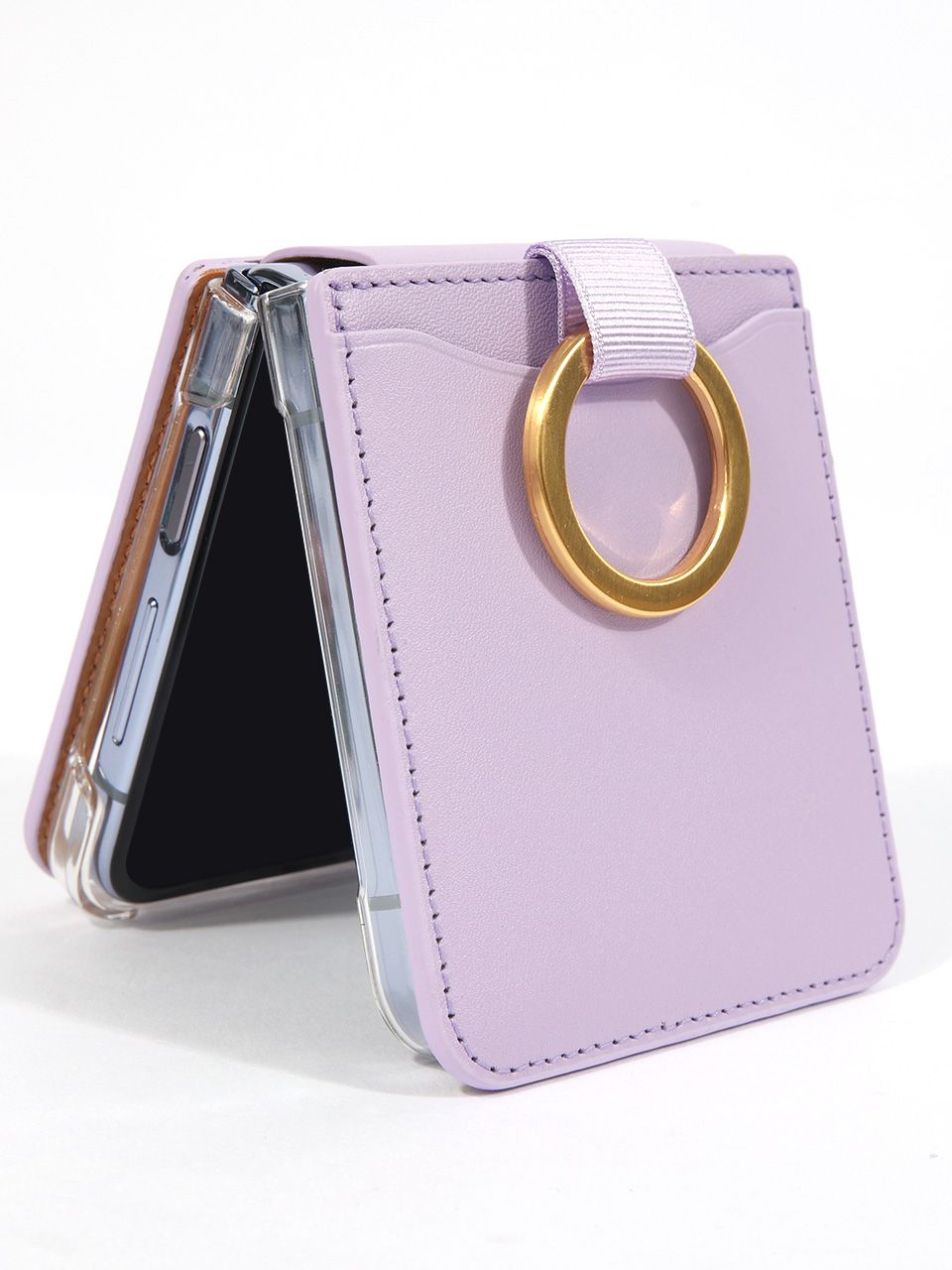 MUSINSA | DESIGNSKIN Galaxy Z Flip 5 Ring Grip Leather Card