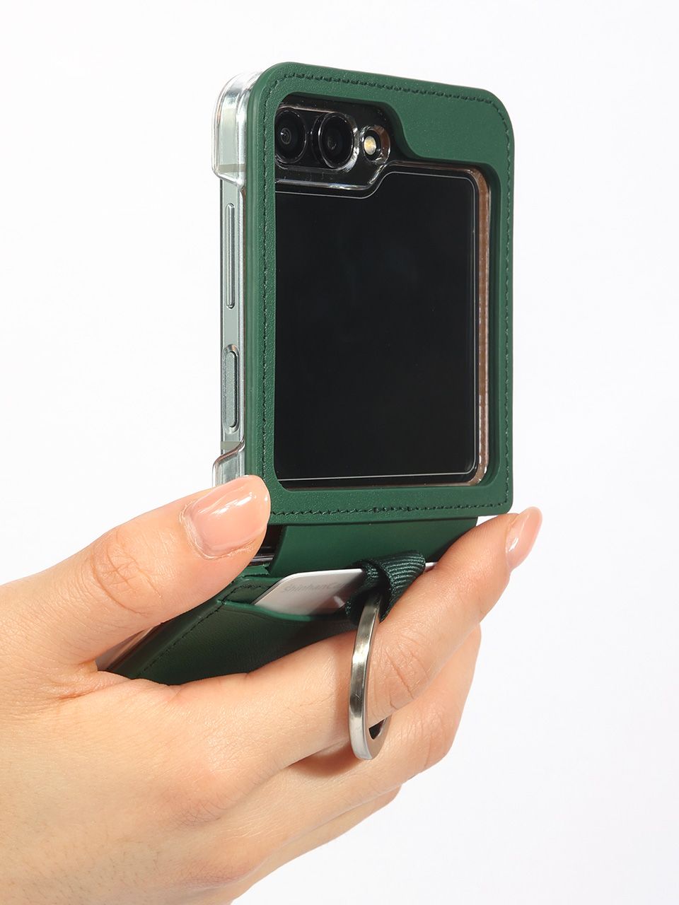 MUSINSA | DESIGNSKIN Galaxy Z Flip 5 Ring Grip Leather Card