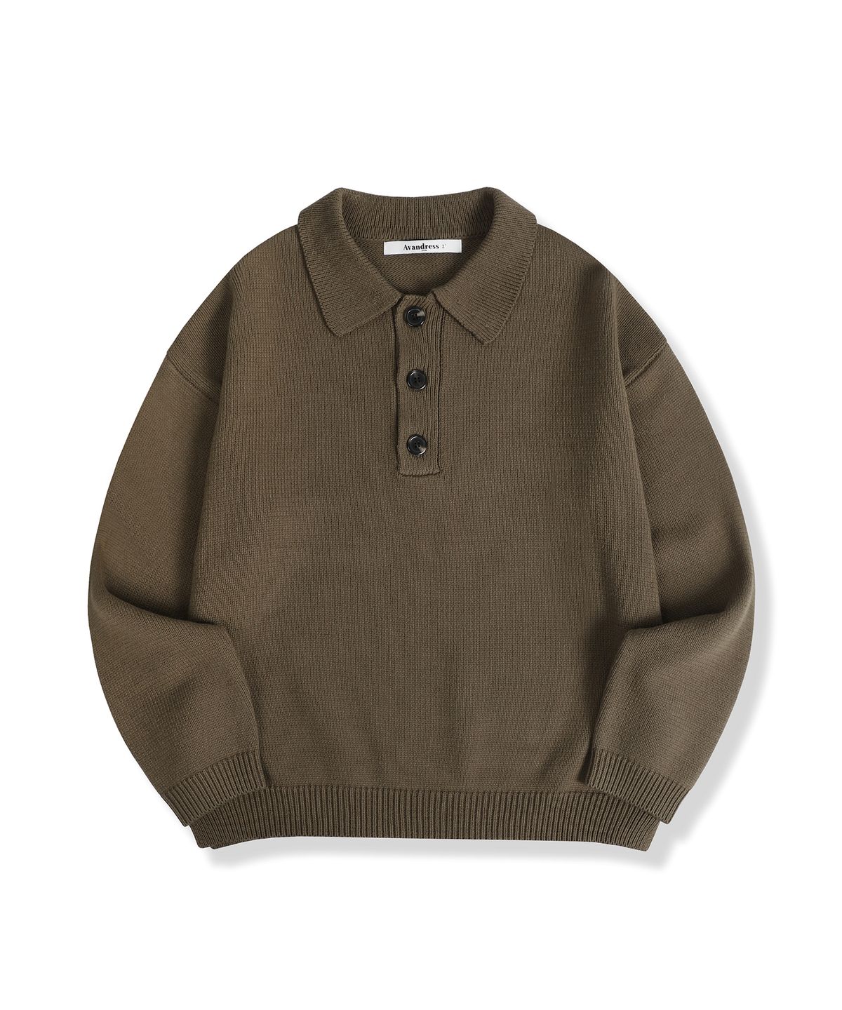 어반드레스(AVANDRESS) Kamen Collar Knit CHARCOAL