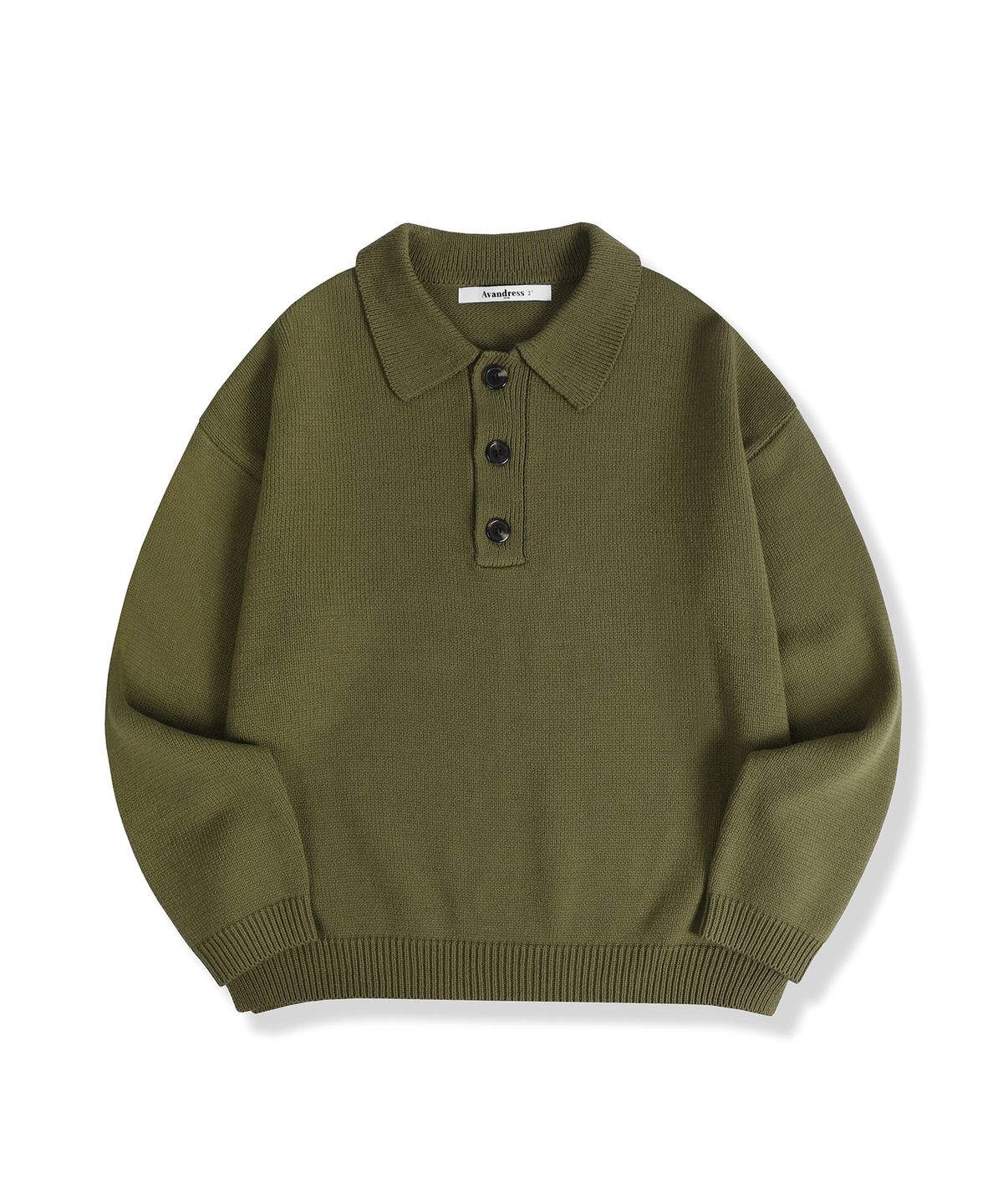 어반드레스(AVANDRESS) Kamen Collar Knit CHARCOAL