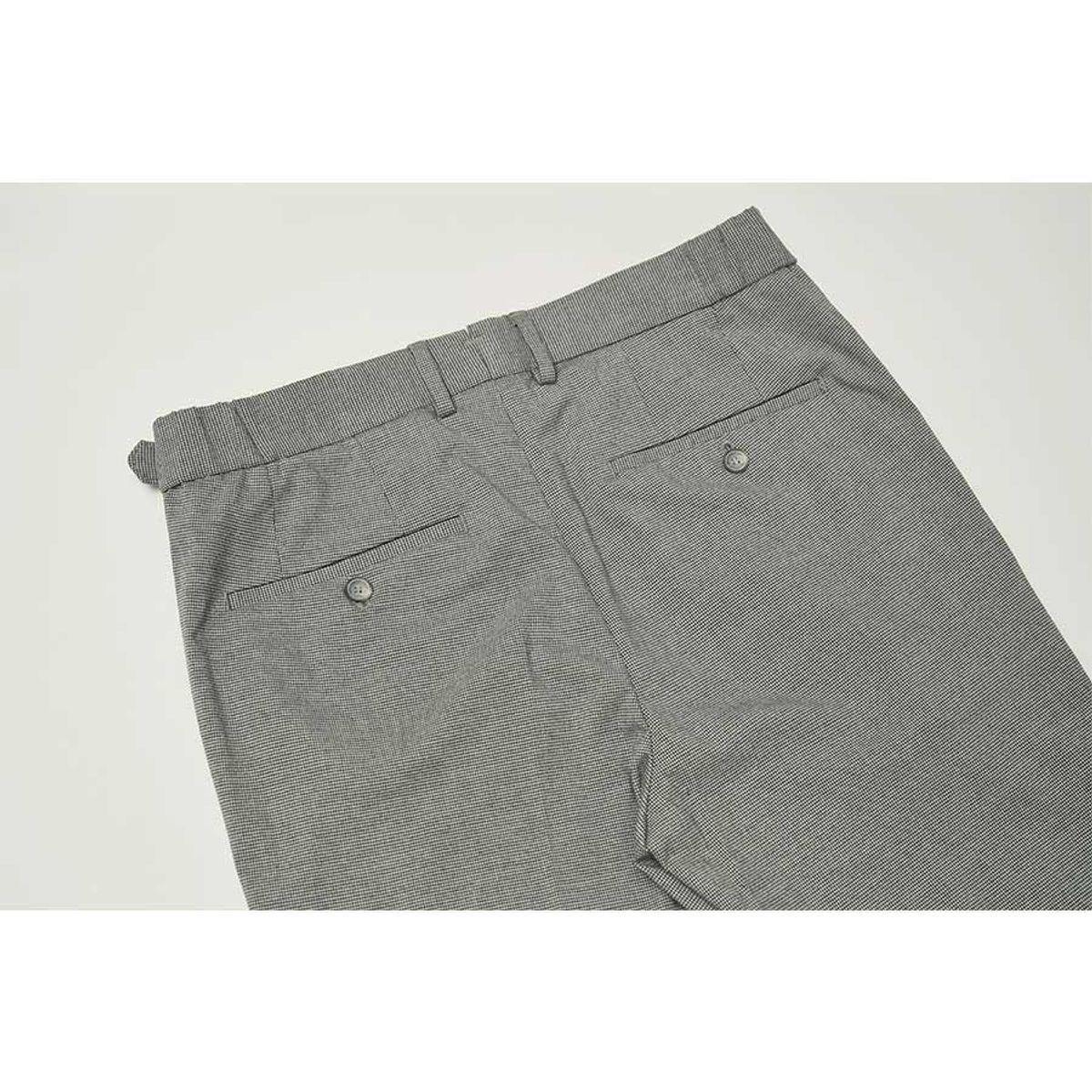 블랙브라운(BLACKBROWN) 사이드 어드저스트 하운드투스 체크 팬츠 [LIGHT GRAY]