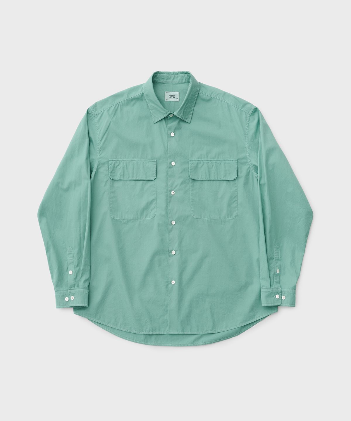 어나더 오피스(ANOTHER OFFICE) Volume Garment Shirt (Jade-Green)