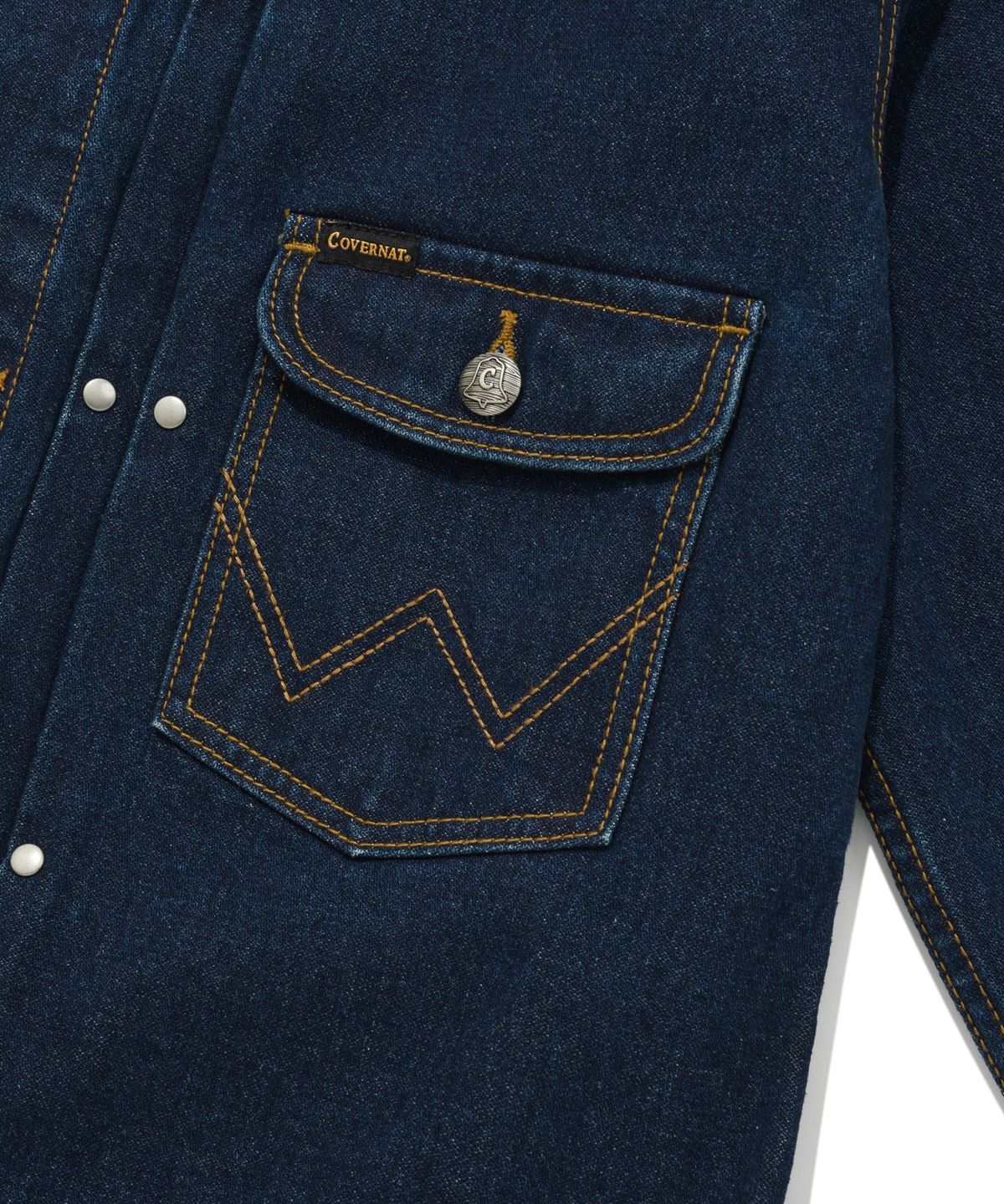 커버낫(COVERNAT) [COVERNAT X WRANGLER] 오리지널 데님 자켓 인디고 로우