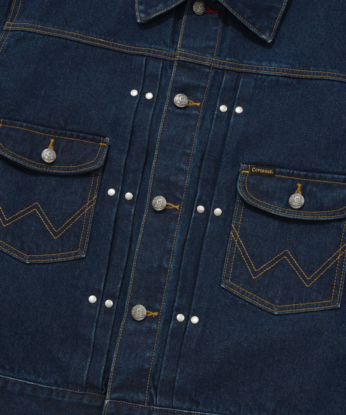 커버낫(COVERNAT) [COVERNAT X WRANGLER] 오리지널 데님 자켓 인디고 로우