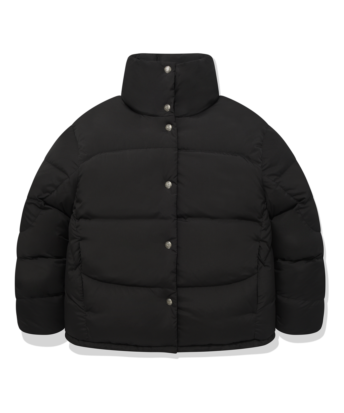 커버낫(COVERNAT) [COVERNAT X WRANGLER] 하이넥 콜라보 아트웍 덕 다운 블랙