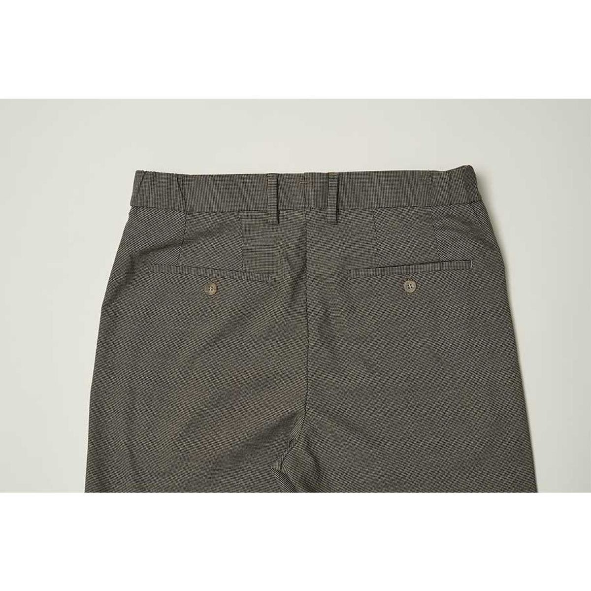 블랙브라운(BLACKBROWN) 사이드 어드저스트 하운드 투스 체크 팬츠 [CHARCOAL]