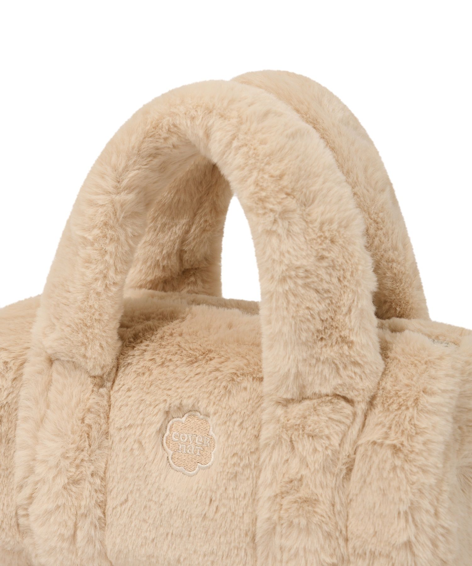 ★COVERNAT WOMAN★ Cloverheart Ecofur Tote Bag Beige CO2304T MUSINSA | COVERNAT Cloverheart Ecofur Tote Bag Beige