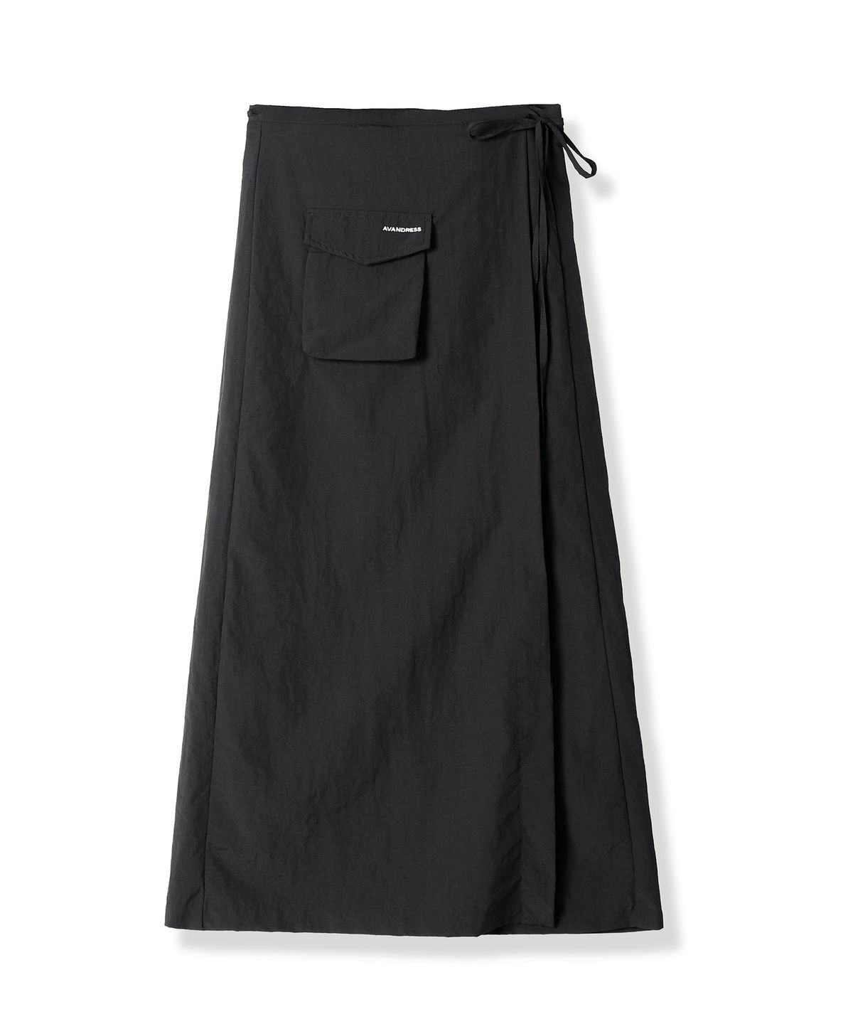 어반드레스(AVANDRESS) Greta Pocket Wrap Skirt BLACK