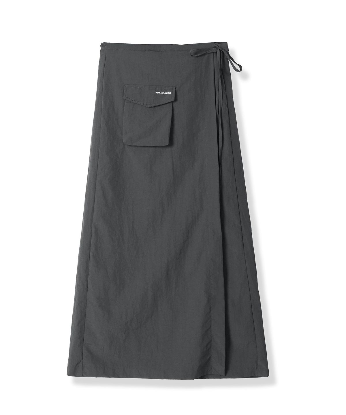 어반드레스(AVANDRESS) Greta Pocket Wrap Skirt CHARCOAL