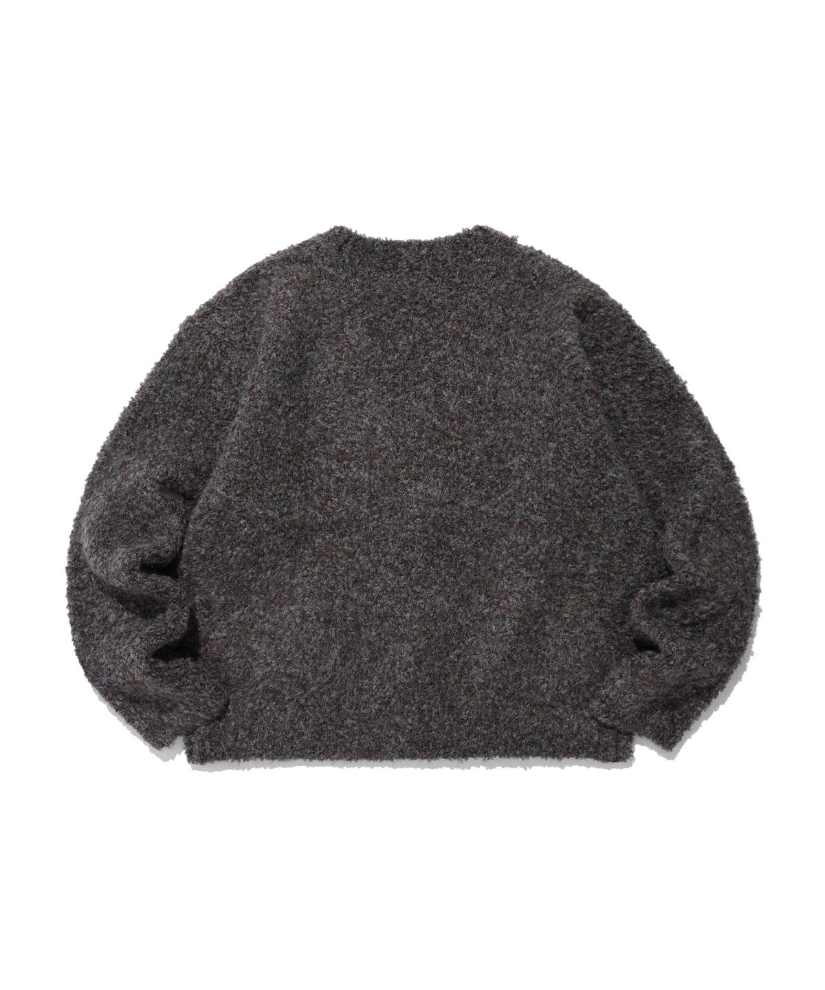 나이스고스트클럽(NICEGHOSTCLUB) BOUCLE 3STARS LOGO CARDIGAN_CHARCOAL(NG2DFUK684A)