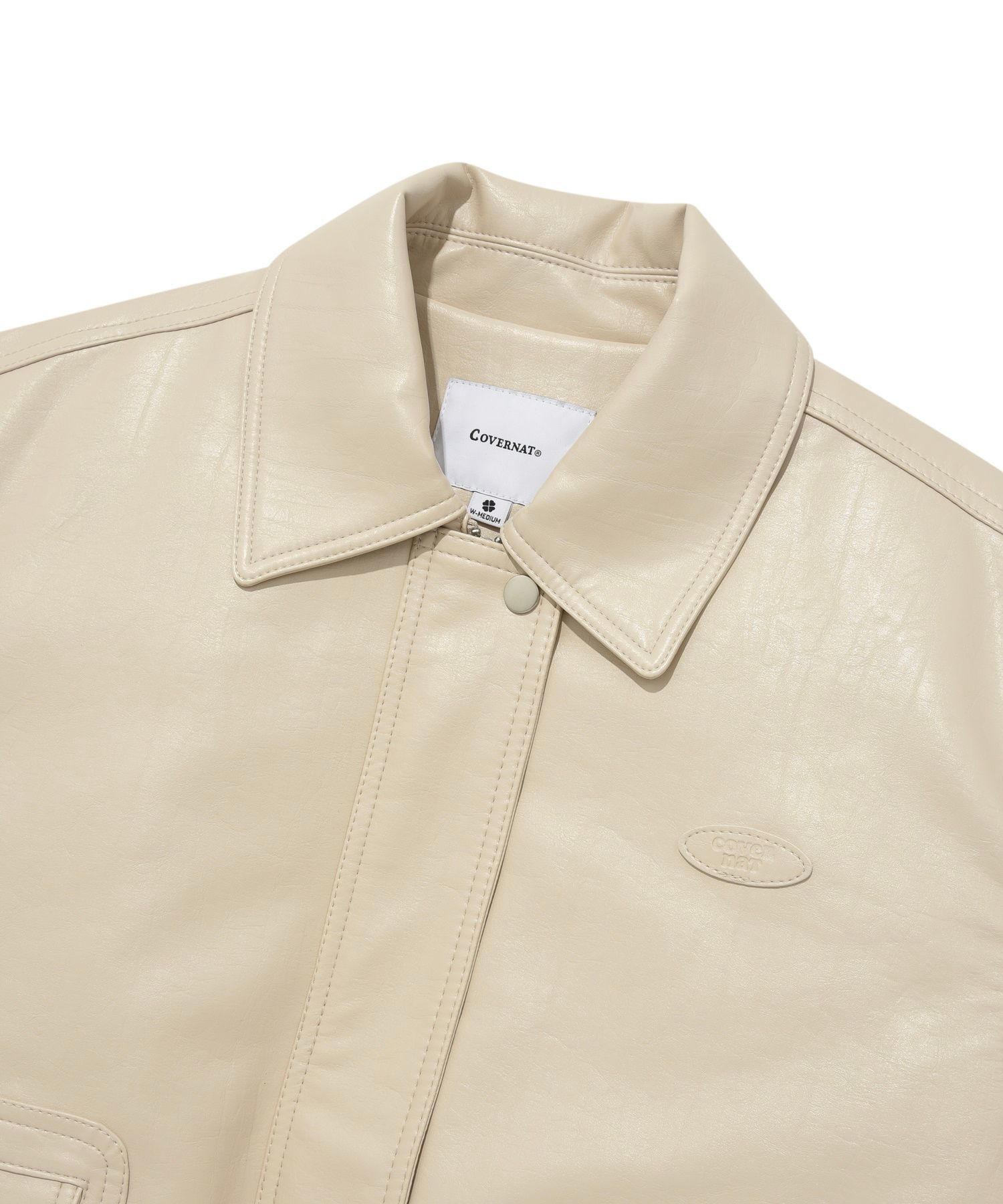 レザージャケット・コート COVERNAT Women's Leather Bomber Jacket Ivory CO2303JK62IV MUSINSA | COVERNAT Women's Leather Bomber Jacket Ivory