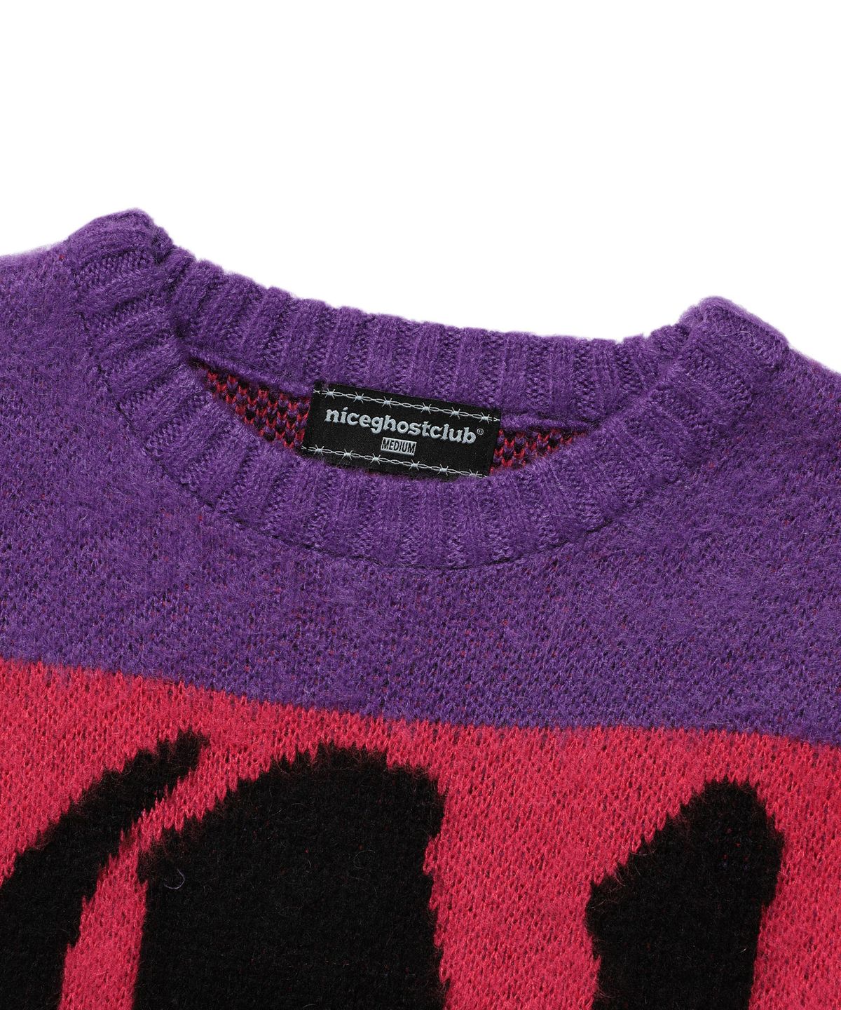 나이스고스트클럽(NICEGHOSTCLUB) STRIPE BIG N LOGO KNIT_PURPLE(NG2DFUK604A)