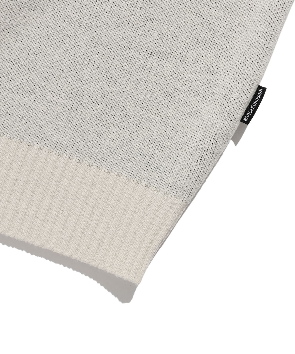 나이스고스트클럽(NICEGHOSTCLUB) TORNADO LOGO KNIT_IVORY(NG2DFUK607A)