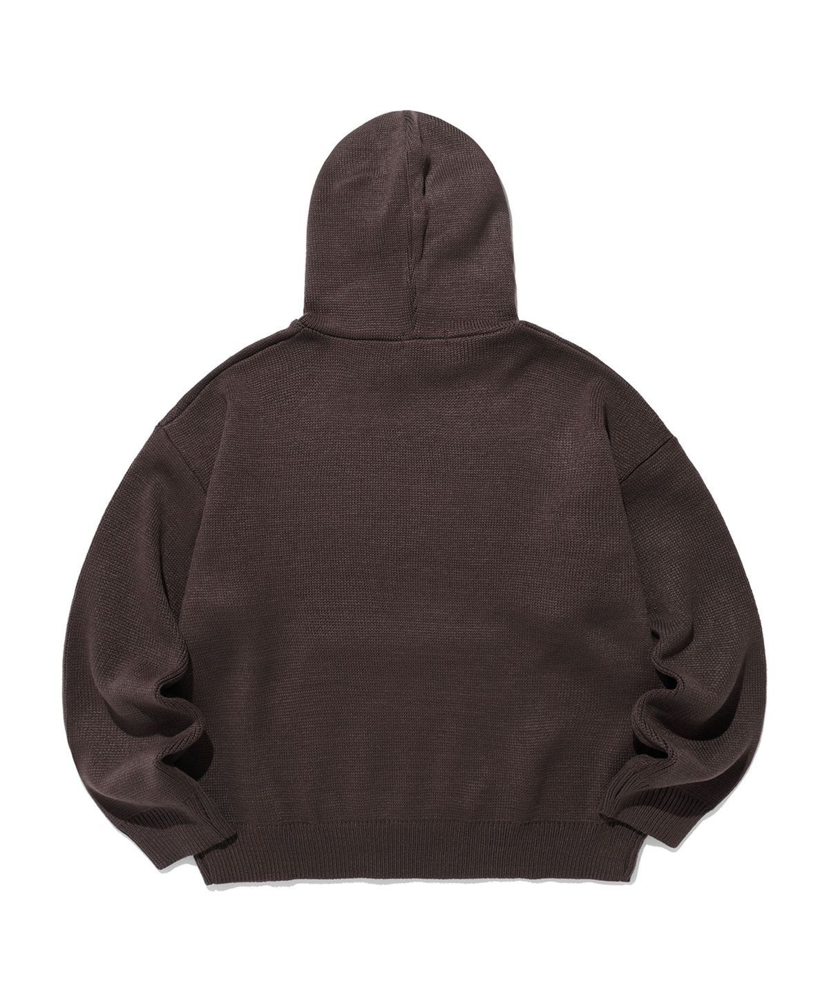 나이스고스트클럽(NICEGHOSTCLUB) 3STARS LOGO KNIT HOODIE_BROWN(NG2DFUK610A)