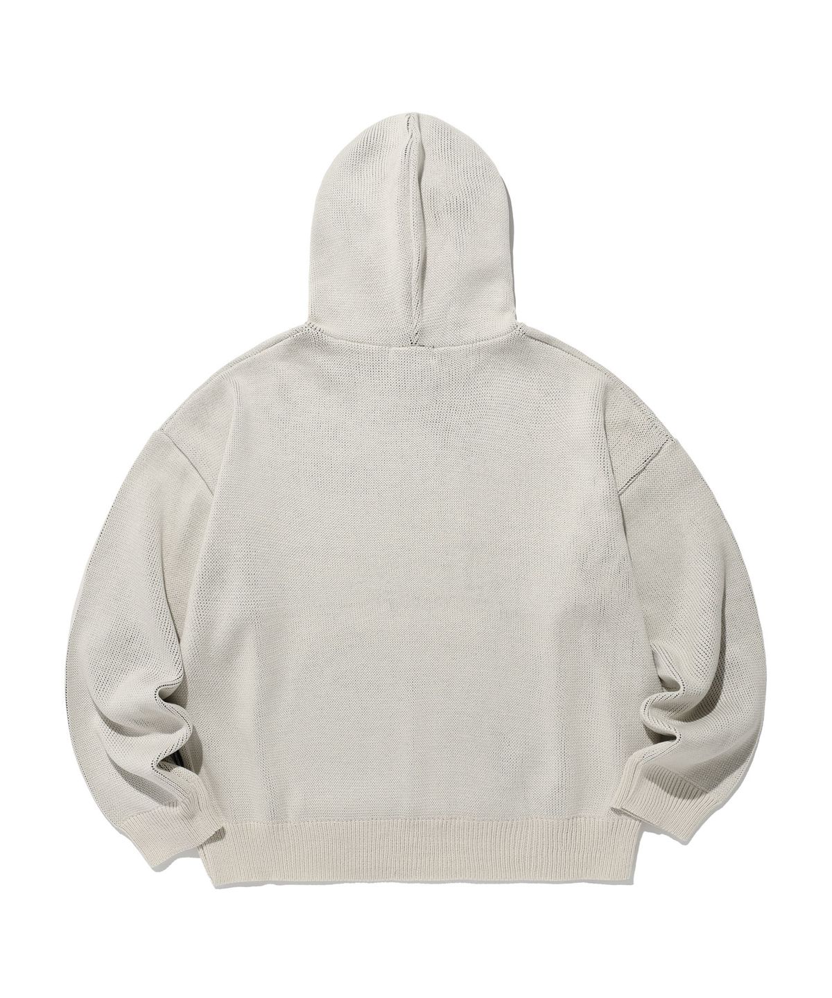 나이스고스트클럽(NICEGHOSTCLUB) 3STARS LOGO KNIT HOODIE_IVORY(NG2DFUK610A)