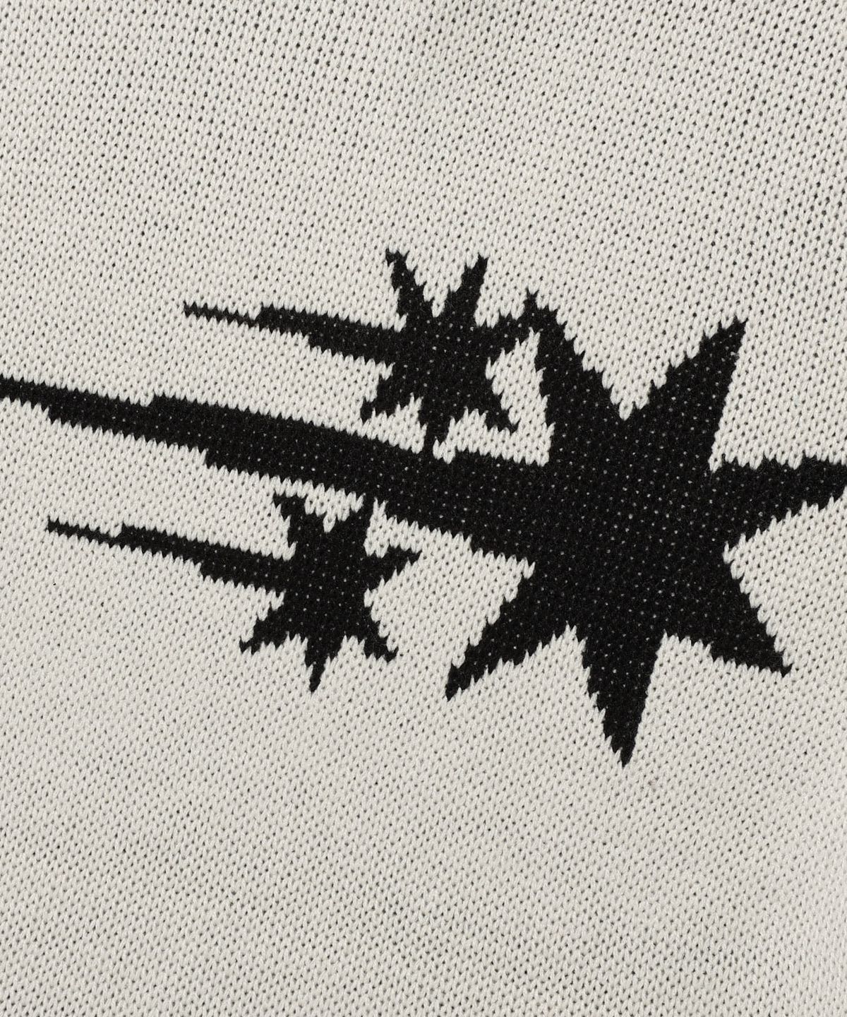 나이스고스트클럽(NICEGHOSTCLUB) 3STARS LOGO KNIT HOODIE_IVORY(NG2DFUK610A)