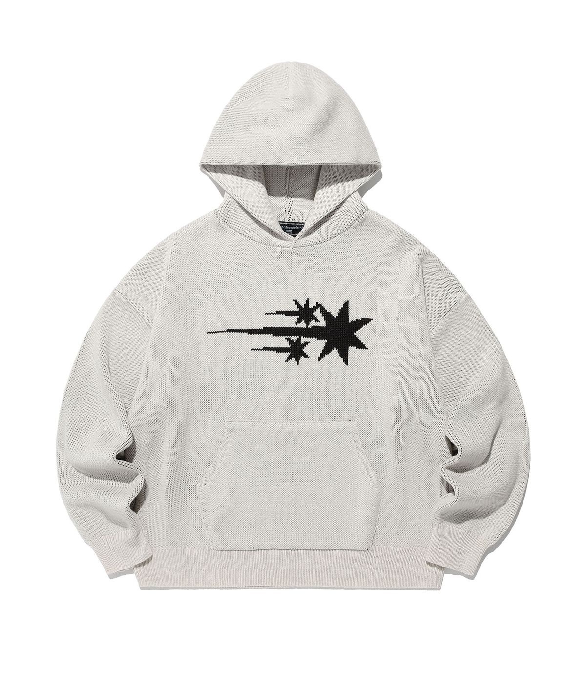 나이스고스트클럽(NICEGHOSTCLUB) 3STARS LOGO KNIT HOODIE_IVORY(NG2DFUK610A)