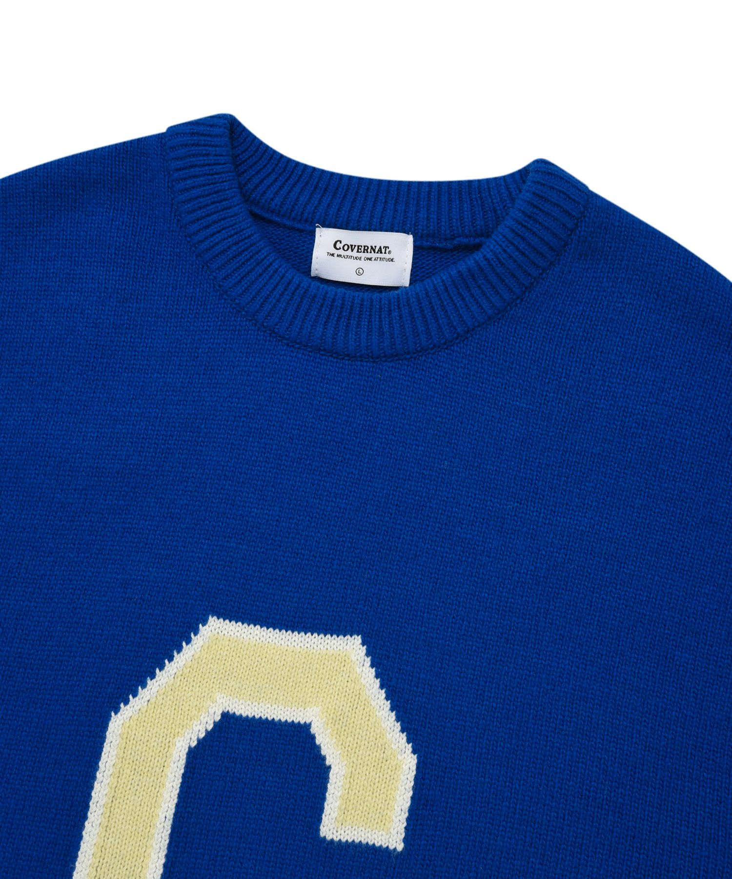 [COVERNAT]★Lambswool C Logo Crew Neck Kni.t MUSINSA | COVERNAT Lambswool C logo crew neck knit blue