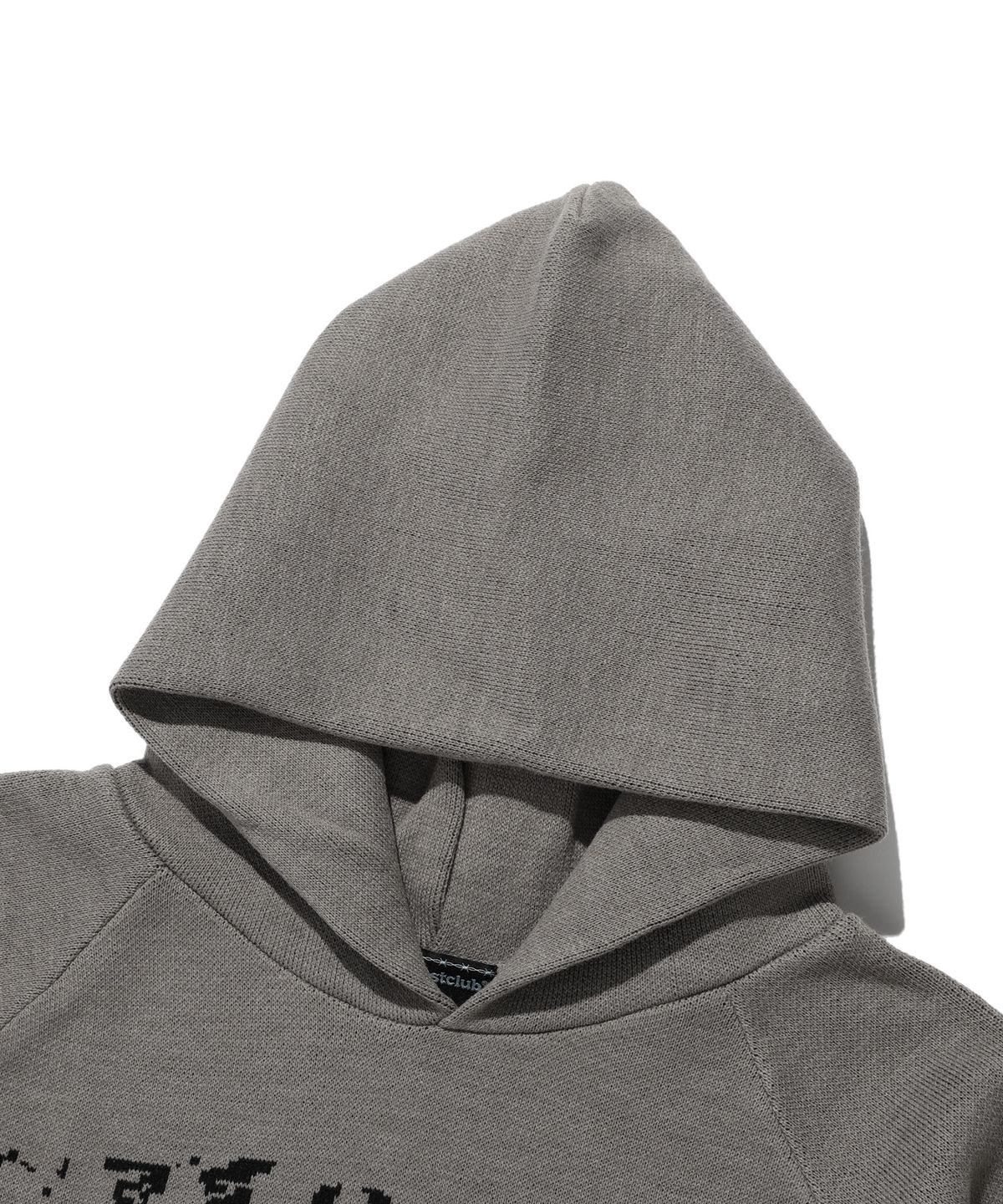 나이스고스트클럽(NICEGHOSTCLUB) BIG GHOST LOGO KNIT HOODIE_GREY(NG2DFUK611A)