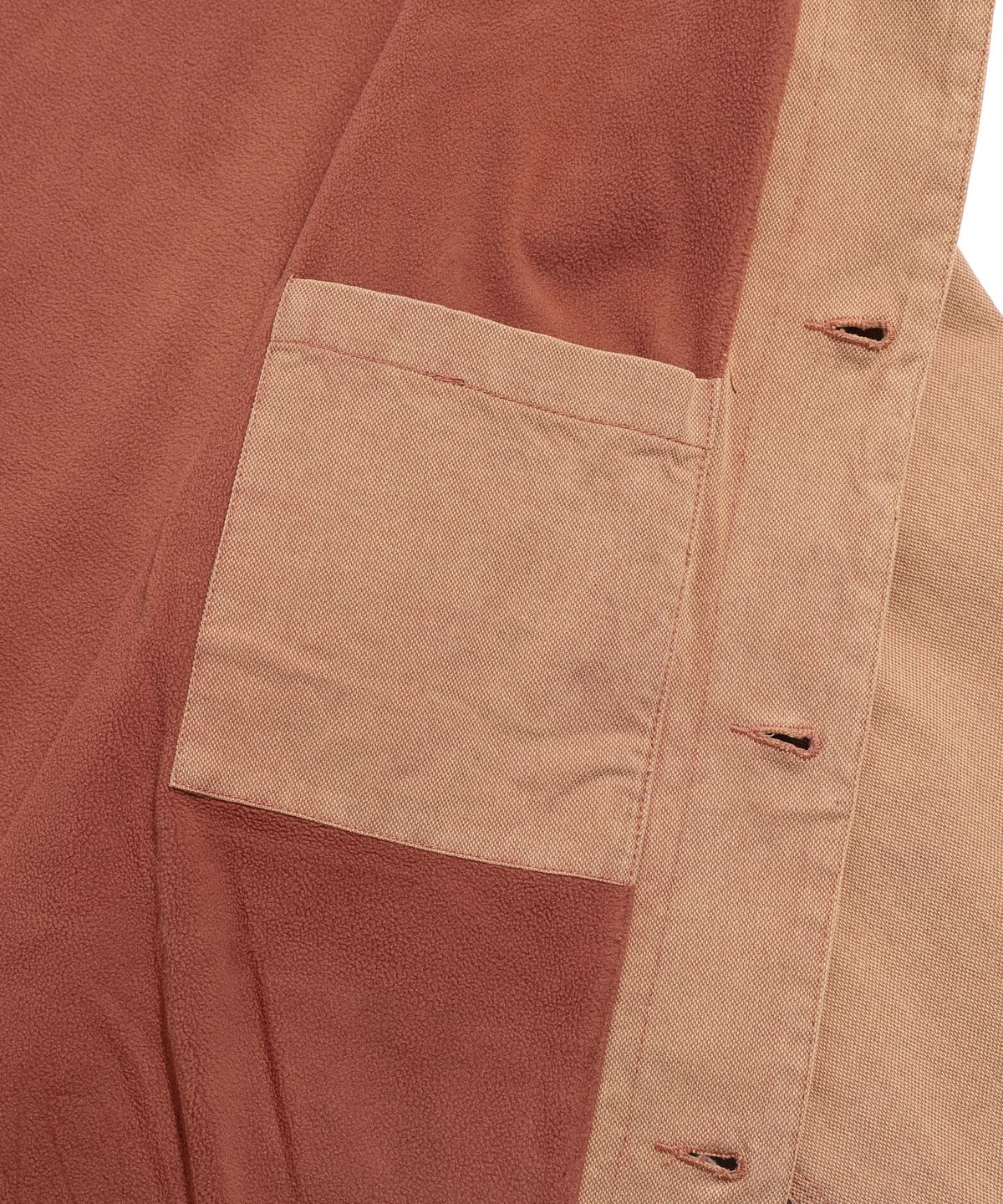 나이스고스트클럽(NICEGHOSTCLUB) COTTON GARMENT DYED CHORE JACKET_BRICK(NG2DFUD102A)