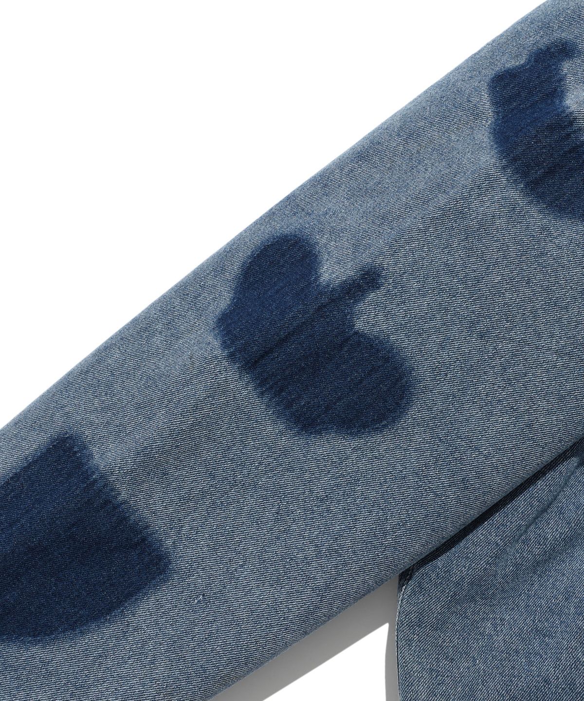 나이스고스트클럽(NICEGHOSTCLUB) WASHED EMBLEM DENIM VARSITY JACKET_BLUE(NG2DFUD110A)