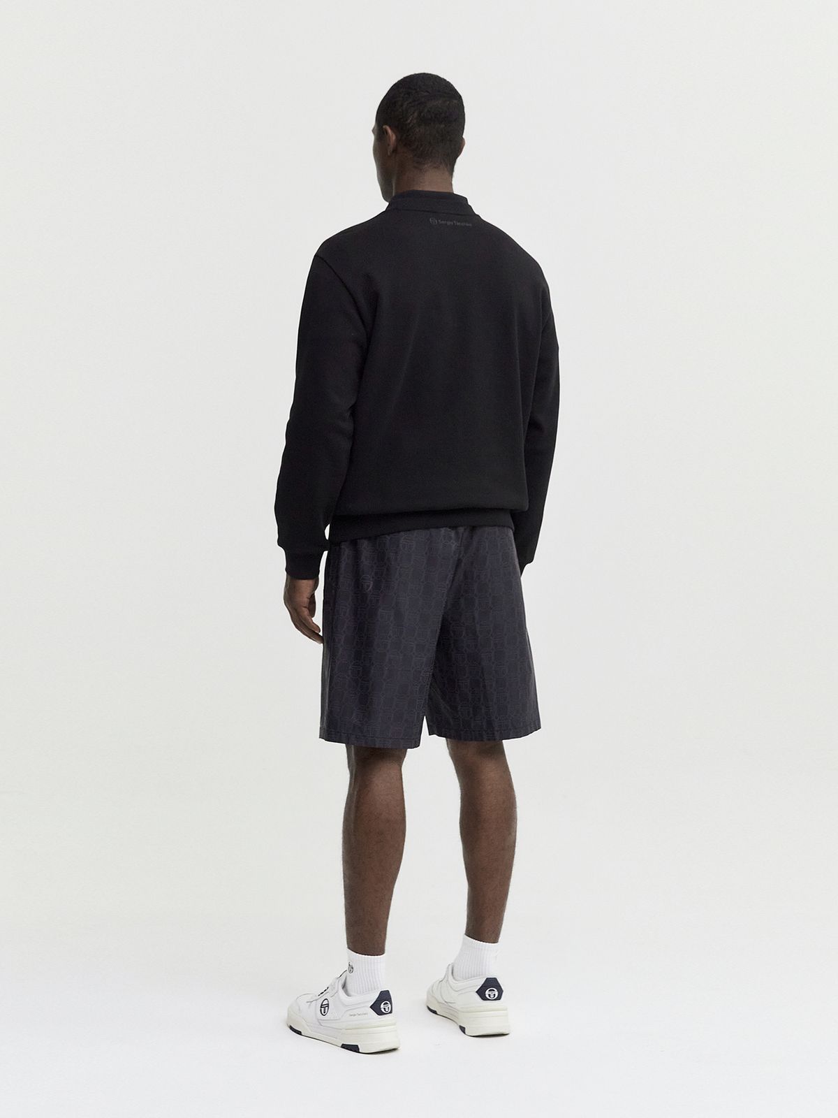 세르지오 타키니(SERGIO TACCHINI) M 데일리 우븐 모노그램 숏 팬츠 (Black)