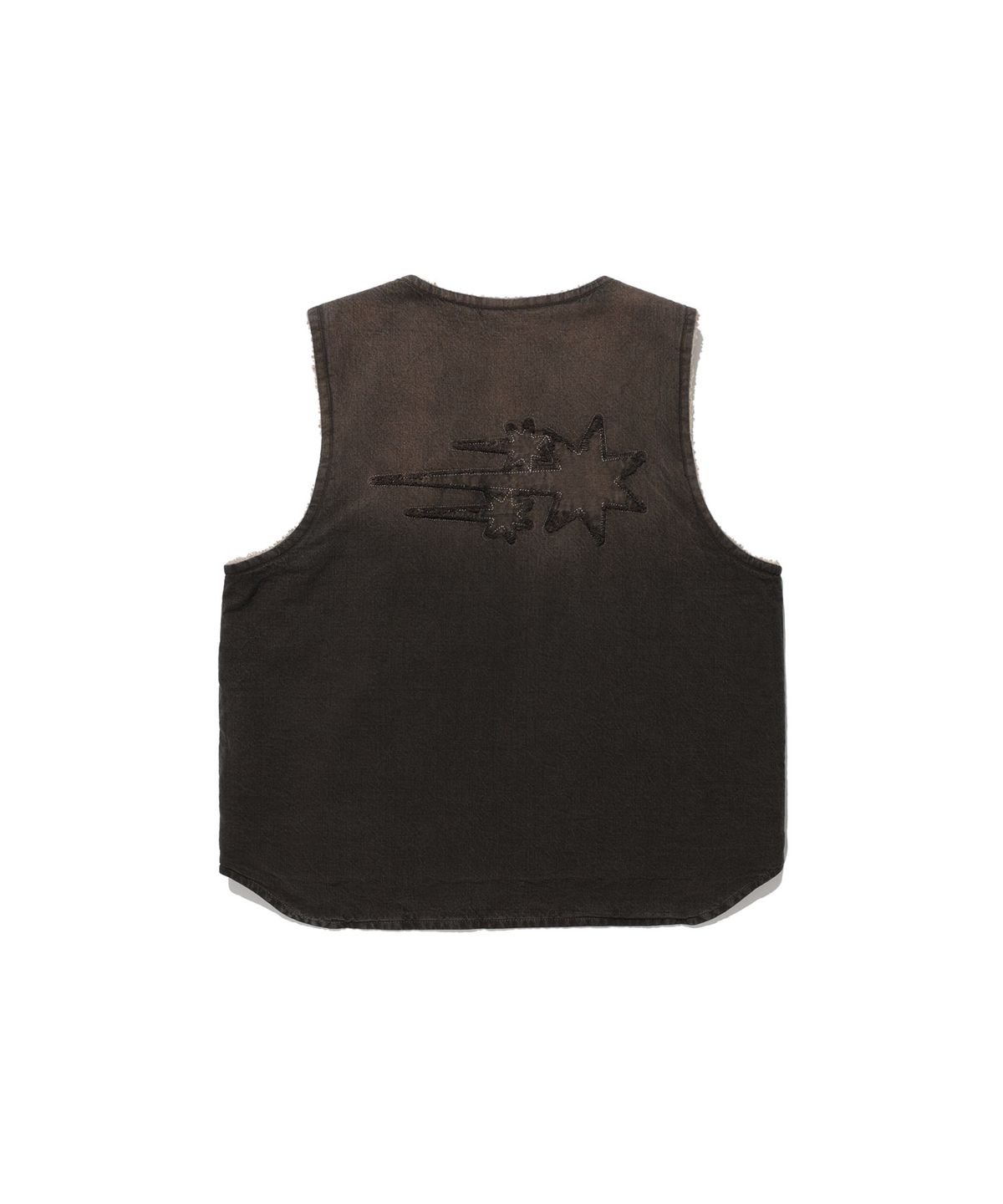 나이스고스트클럽(NICEGHOSTCLUB) COTTON WASHED VEST_BROWN(NG2DFUB990A)