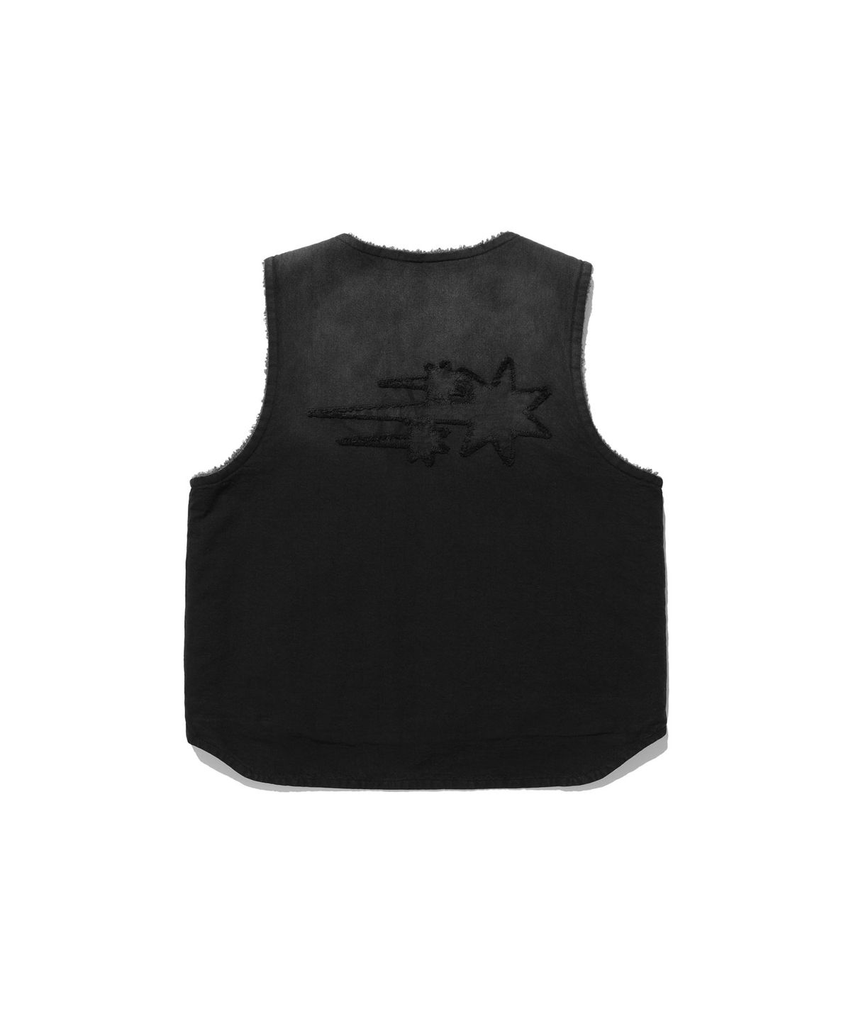 나이스고스트클럽(NICEGHOSTCLUB) COTTON WASHED VEST_BLACK(NG2DFUB990A)