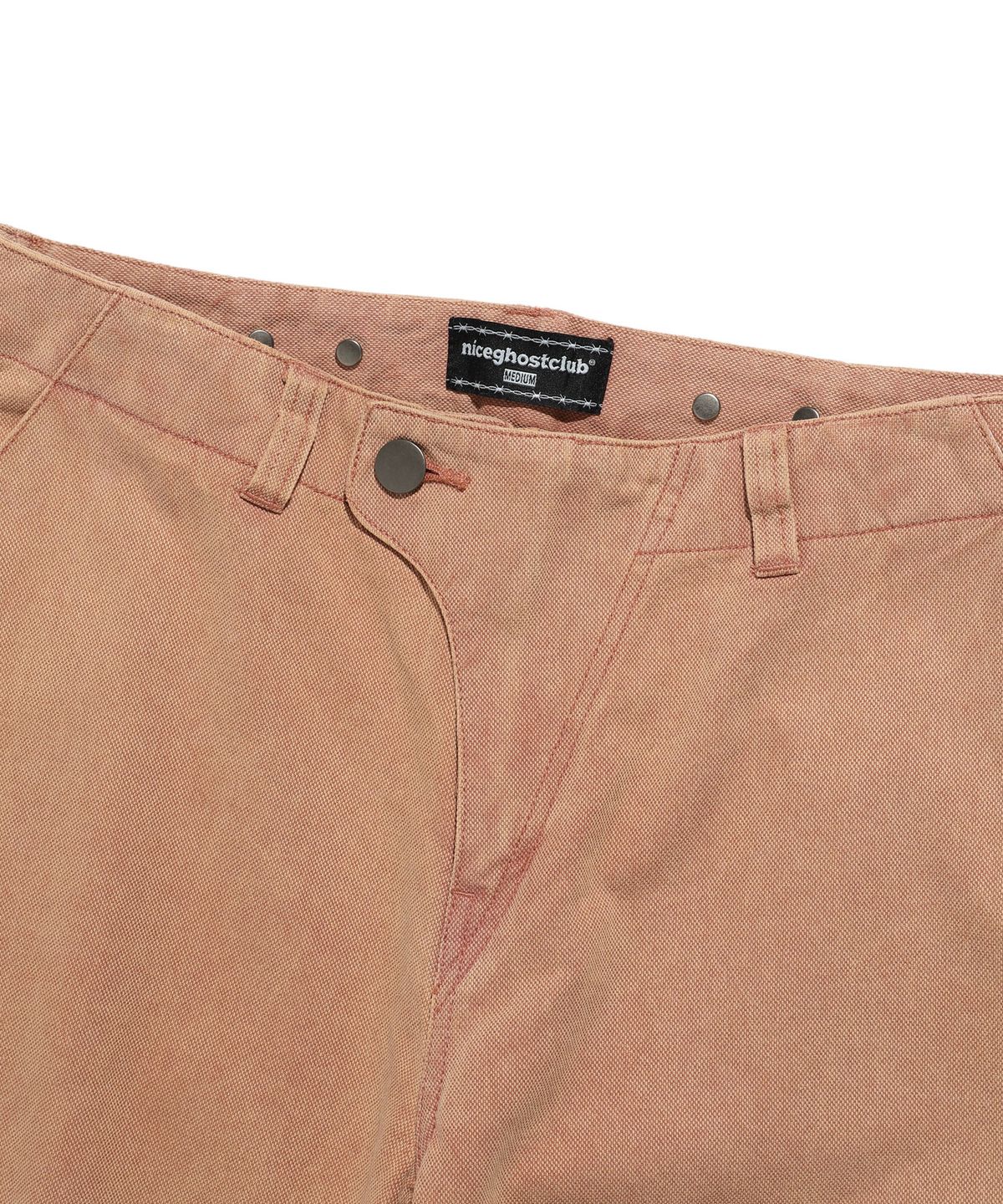 나이스고스트클럽(NICEGHOSTCLUB) COTTON DYED BIKER PANTS_BRICK(NG2DFUD103A)