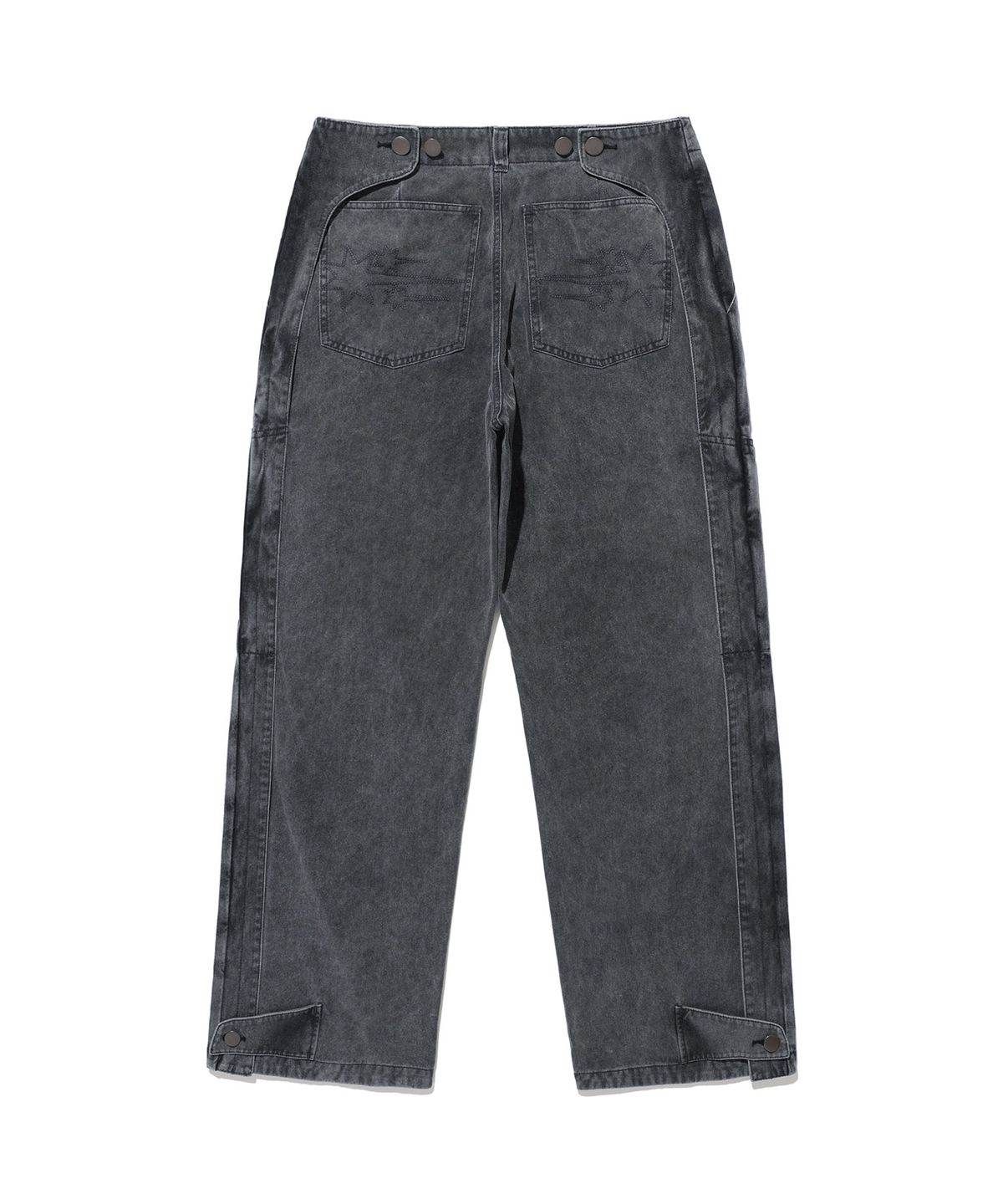 나이스고스트클럽(NICEGHOSTCLUB) COTTON DYED BIKER PANTS_BLACK(NG2DFUD103A)