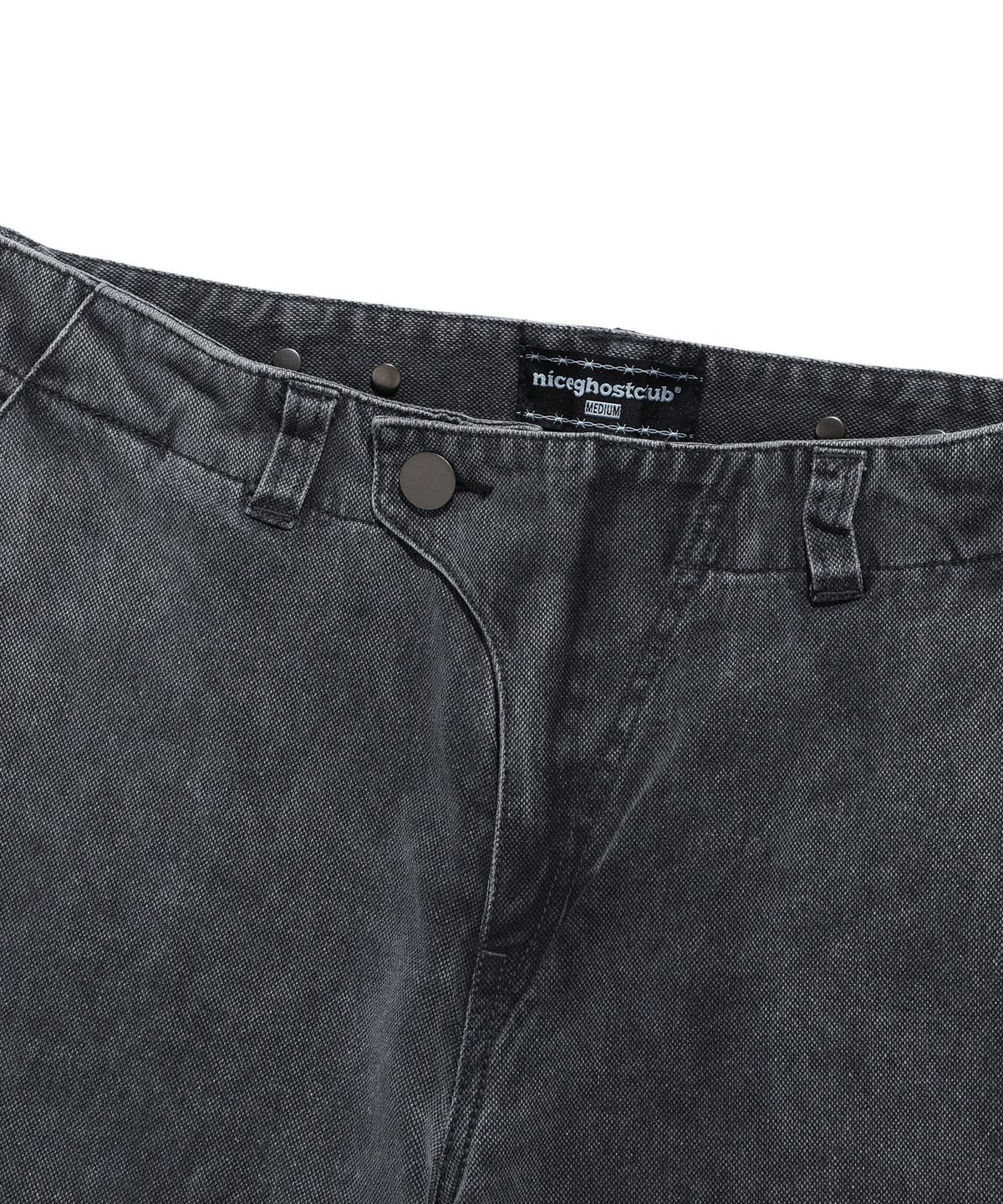 나이스고스트클럽(NICEGHOSTCLUB) COTTON DYED BIKER PANTS_BLACK(NG2DFUD103A)